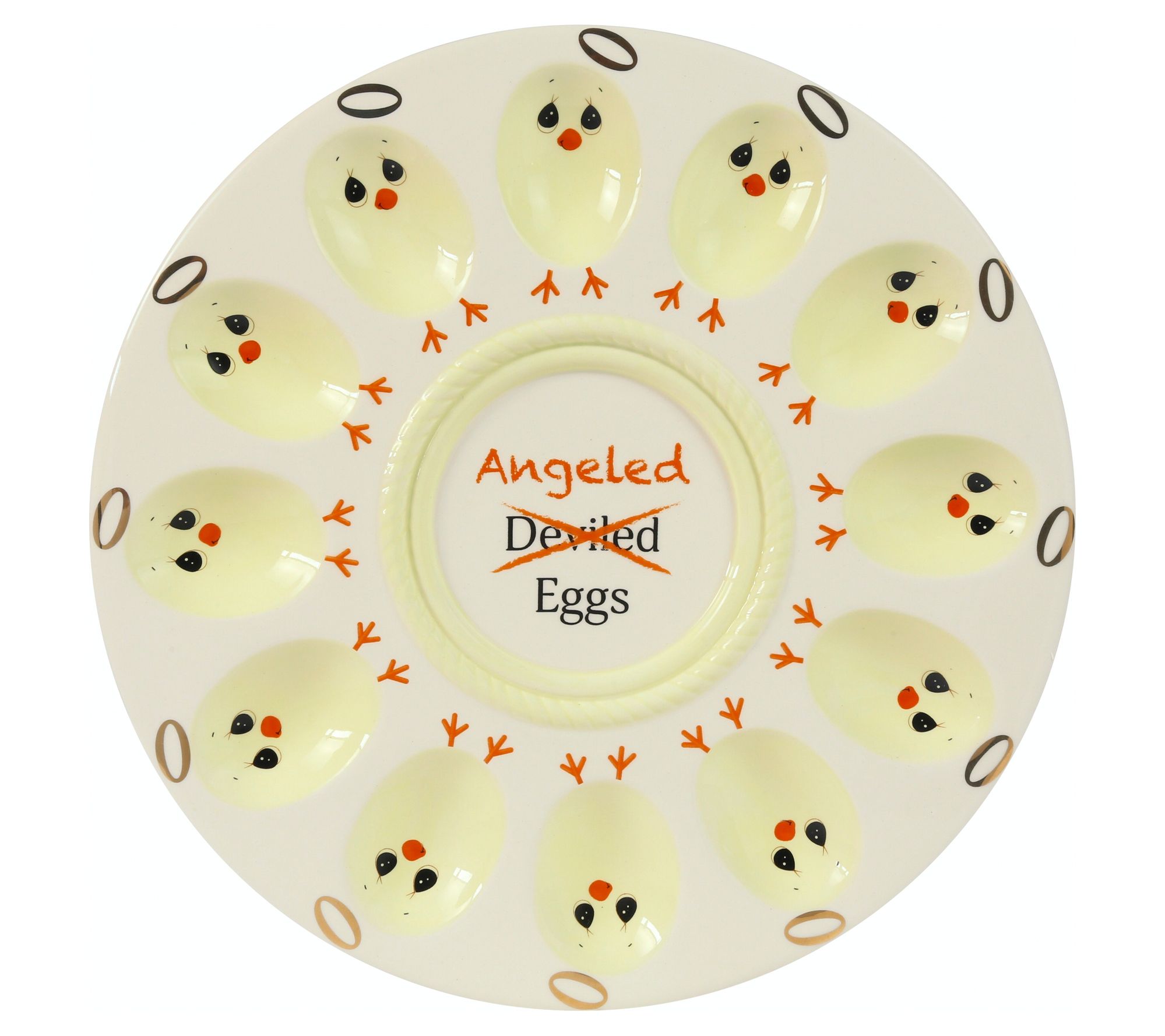 Precious Moments Angeled Eggs Platter