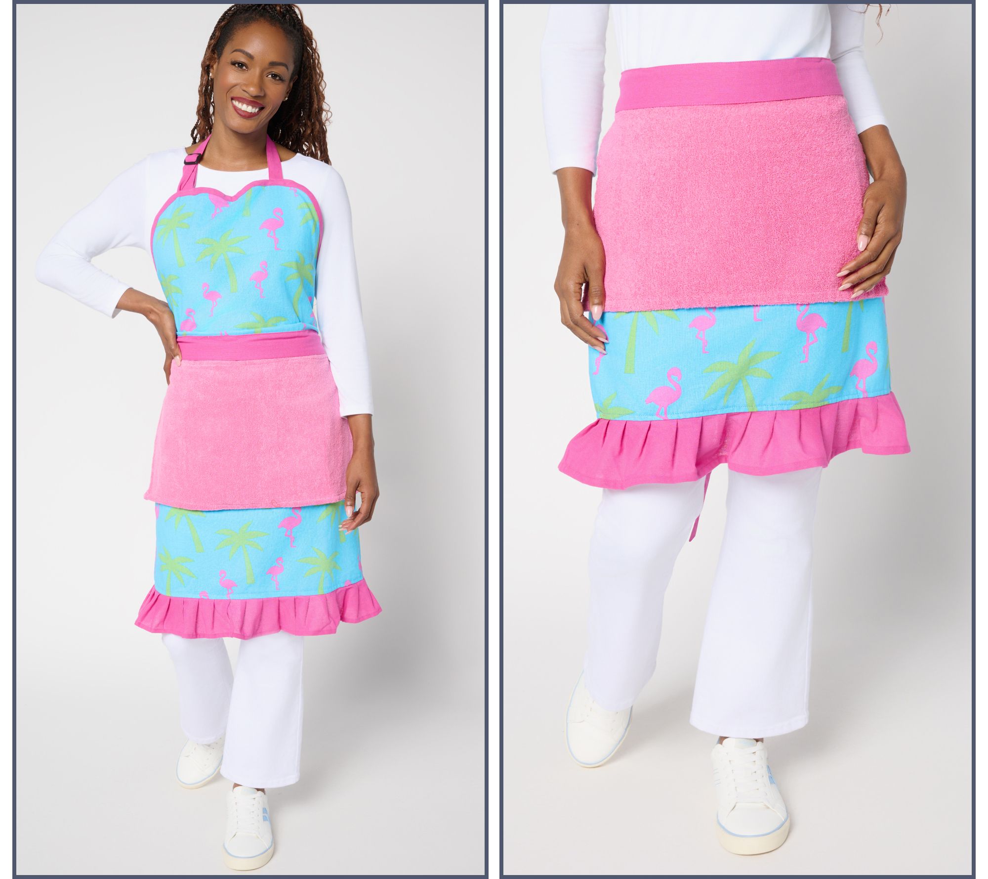 Temp-tations Seasonal Grill & Frill Apron Duo