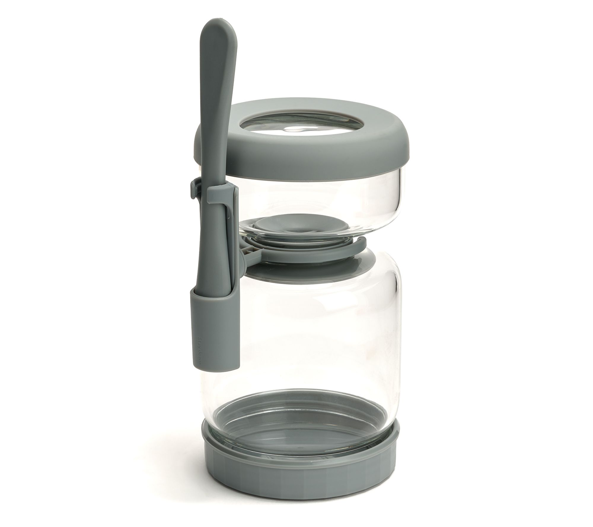 Genicook Hourglass Pickle & Olive Storage Jar With Fork