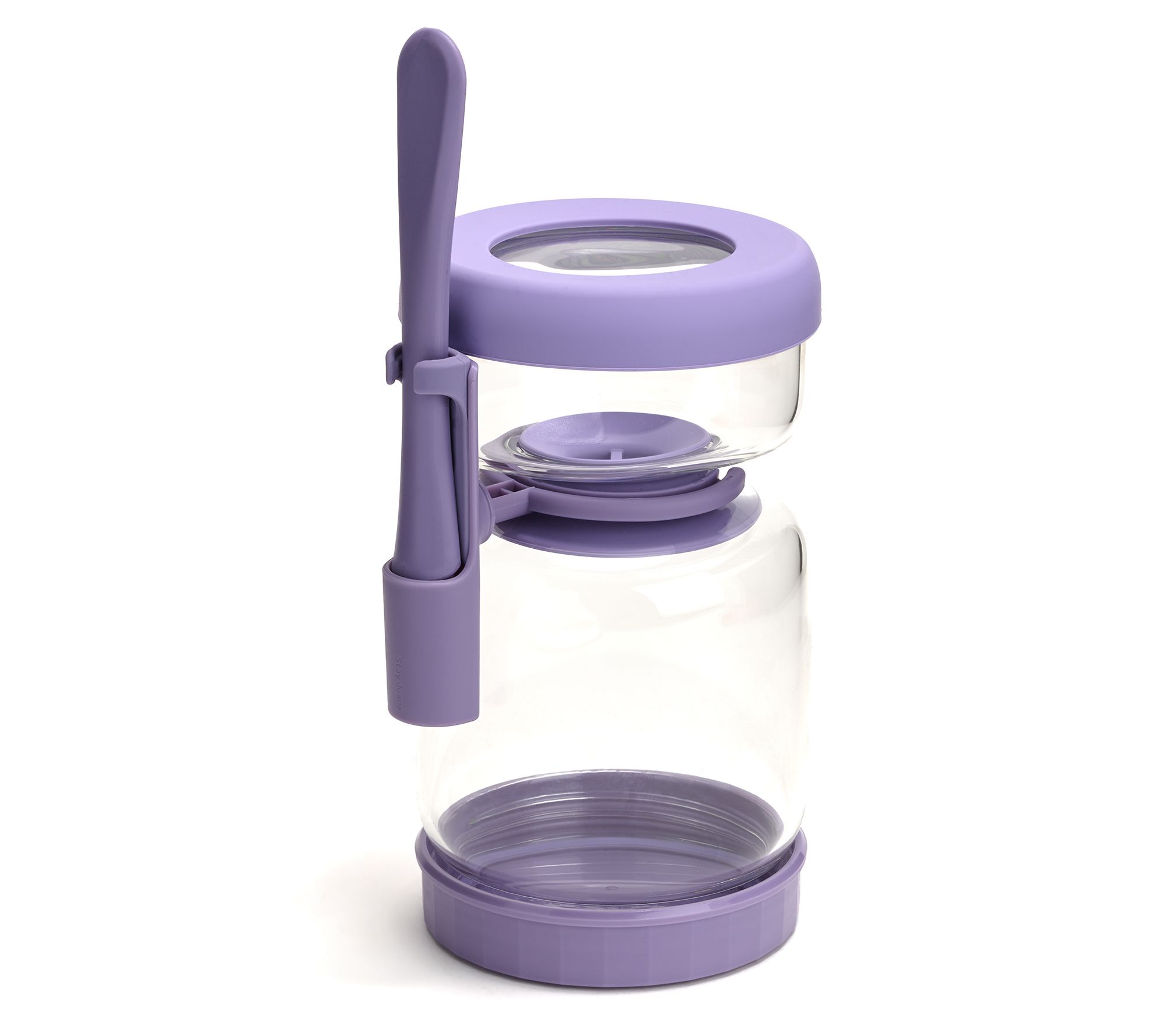 Genicook Hourglass Pickle & Olive Storage Jar With Fork
