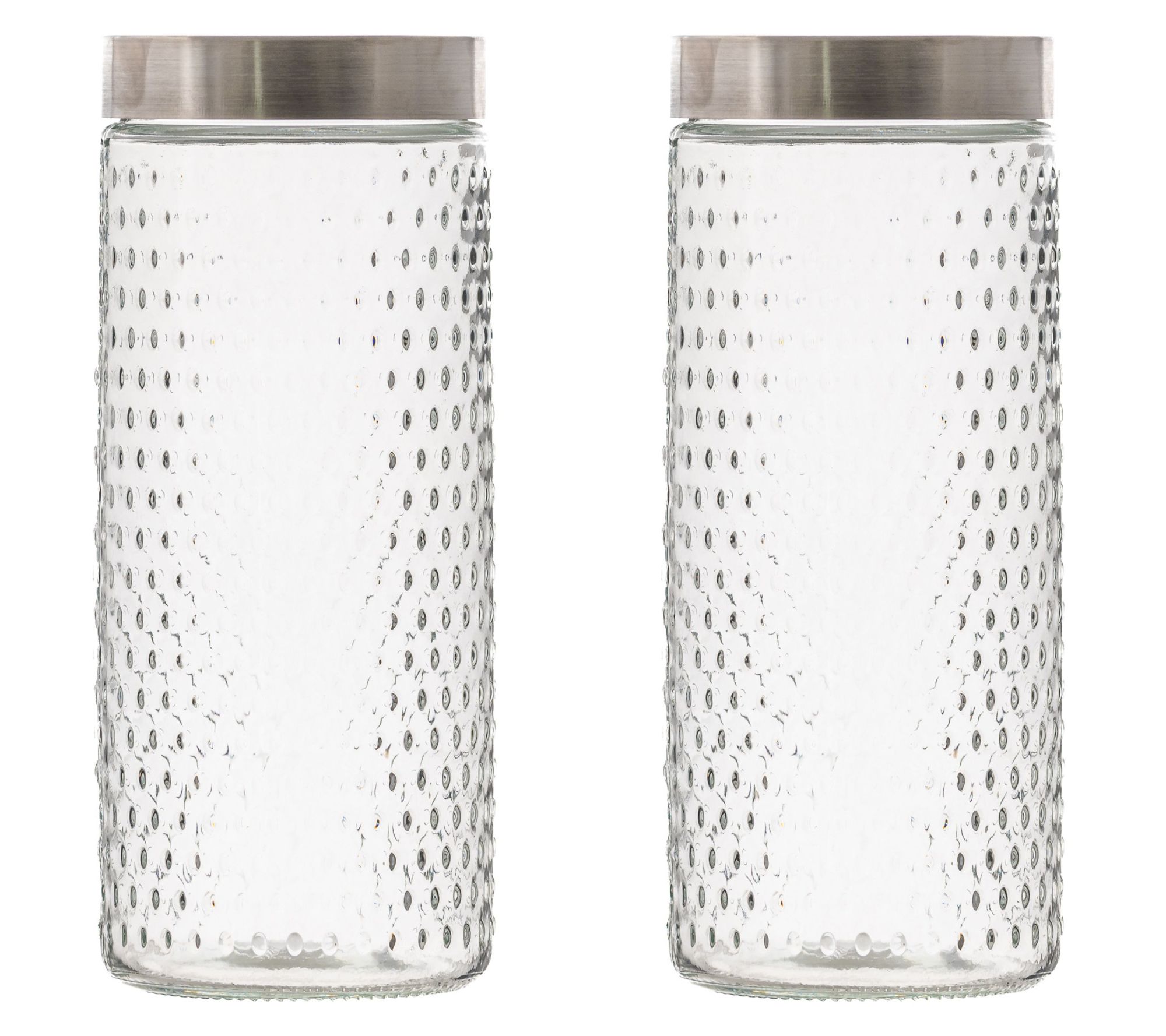 10 Strawberry Street Set of 2 Crosby Glass Canisters