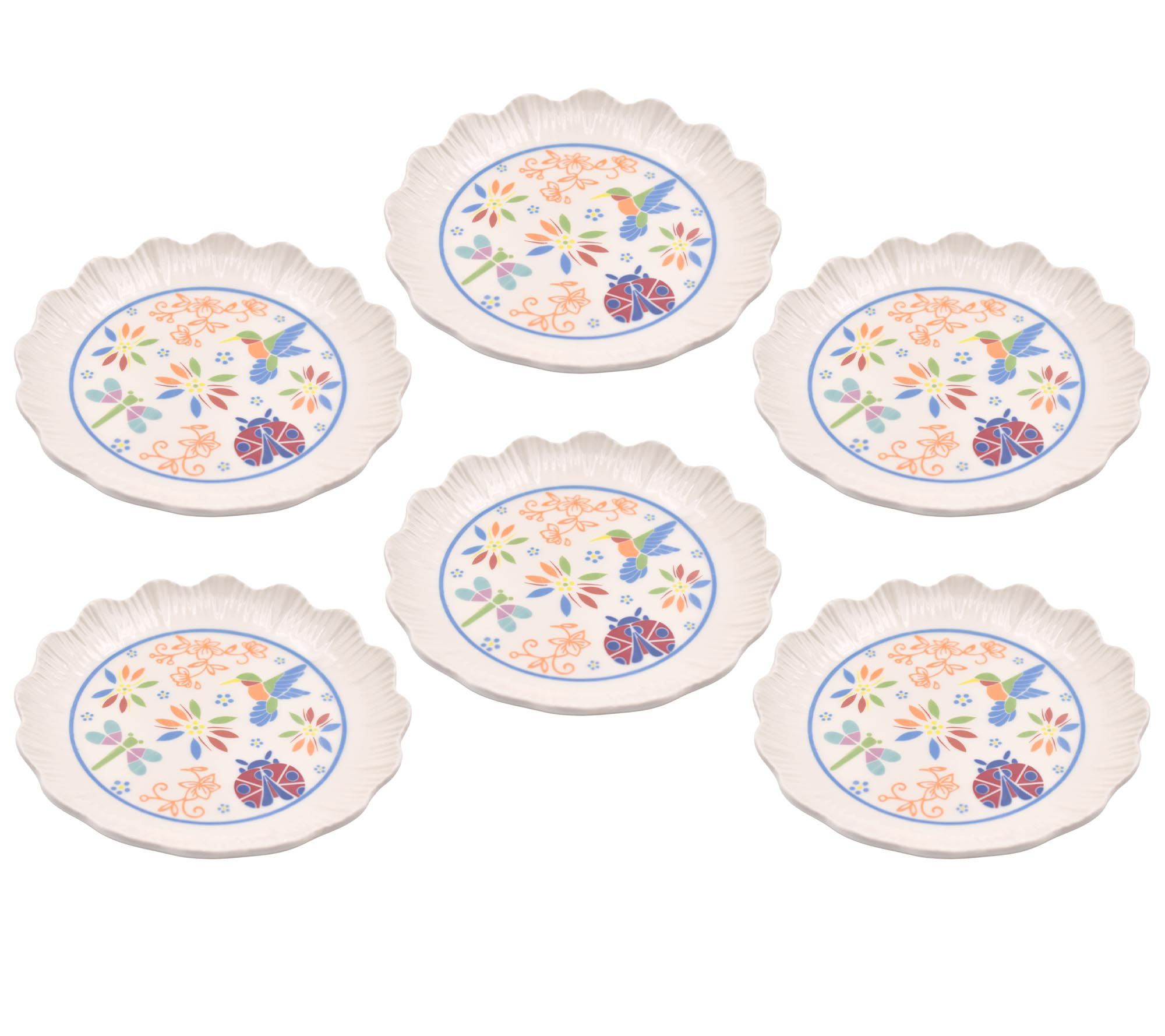 "As Is" Temp-tations Seasonal Set of (6) 7" Fluted Plates