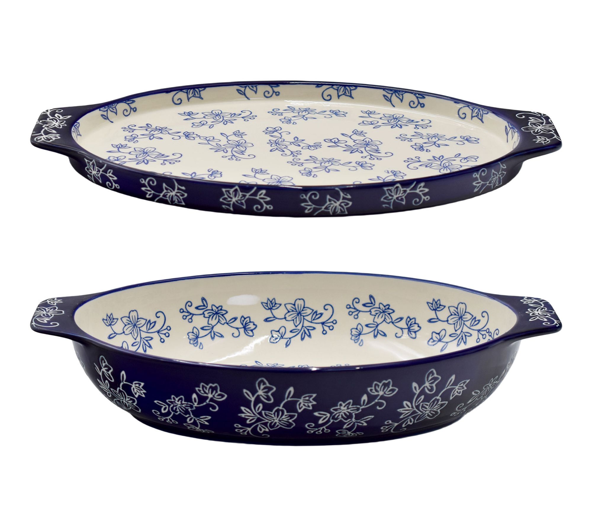 Temp-tations 3-qt Shallow Casserole Dish with Lid-It