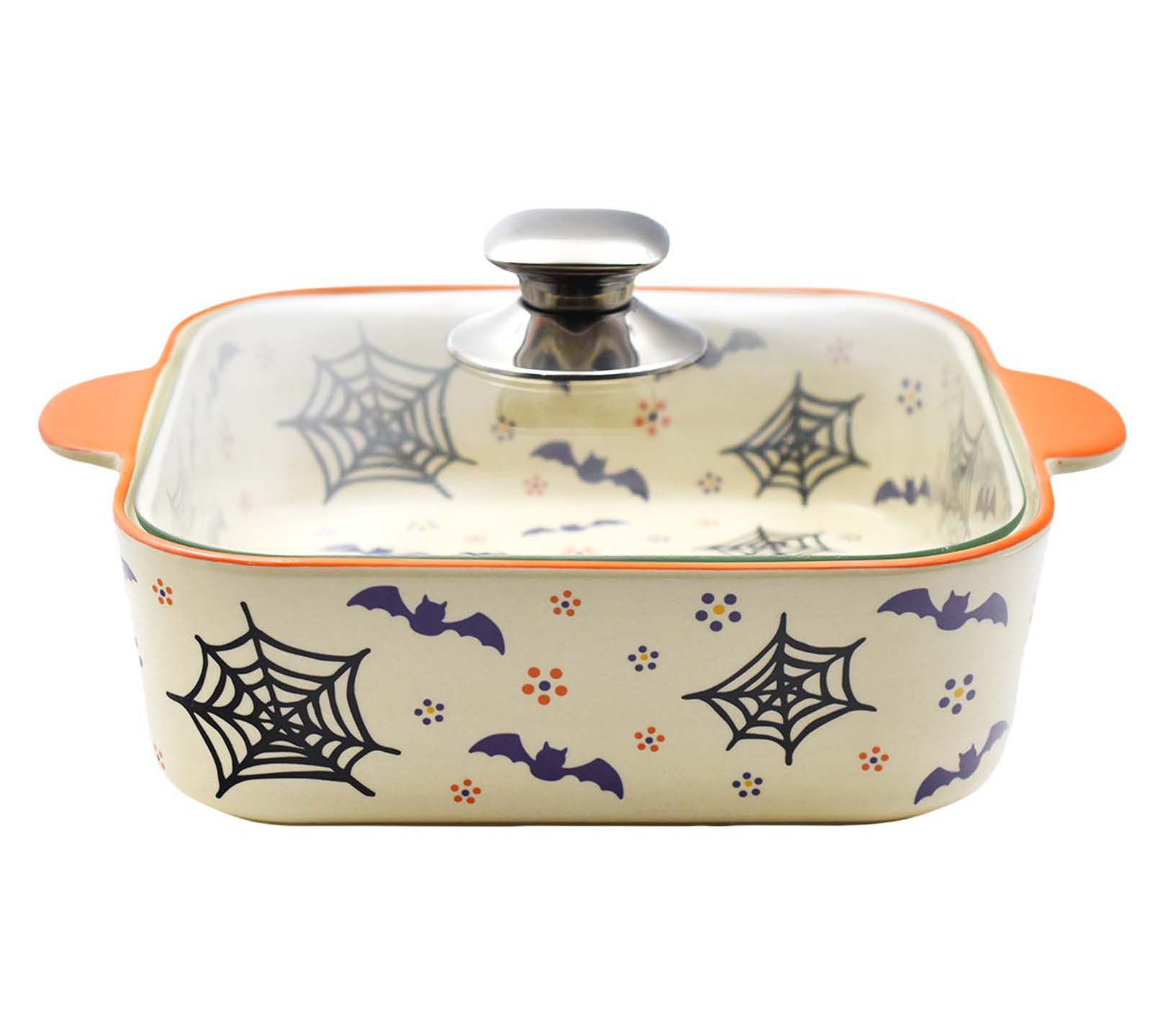 "As Is" Temp-tations Seasonal 2.5-qt Soft Sq. Baker w/Cook&Look Lid