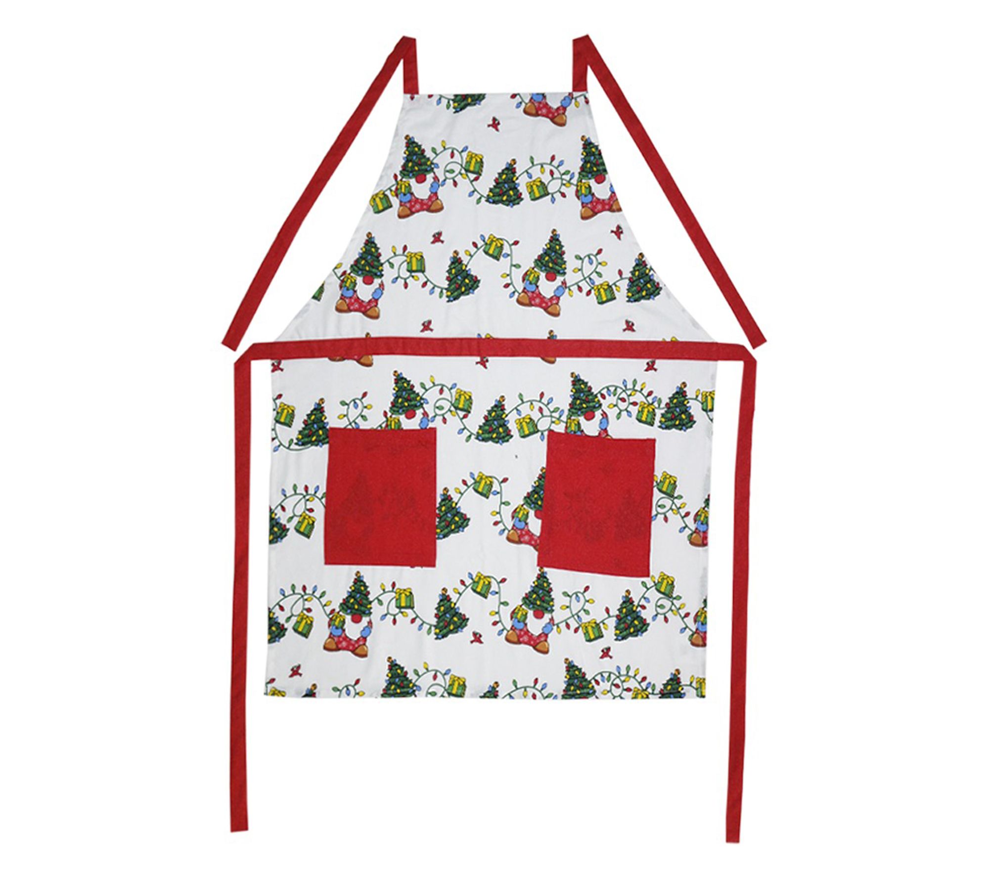 "As Is" Temp-tations Seasonal 35"x28" Printed Apron w/Pockets