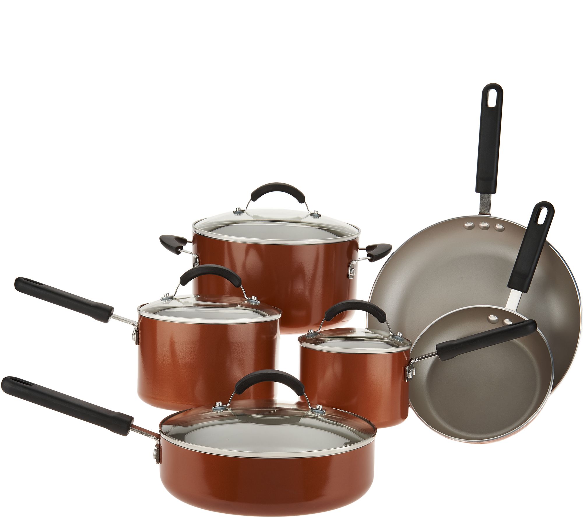 Cook's Essentials Forged Aluminum 10-Piece Cookware Set 