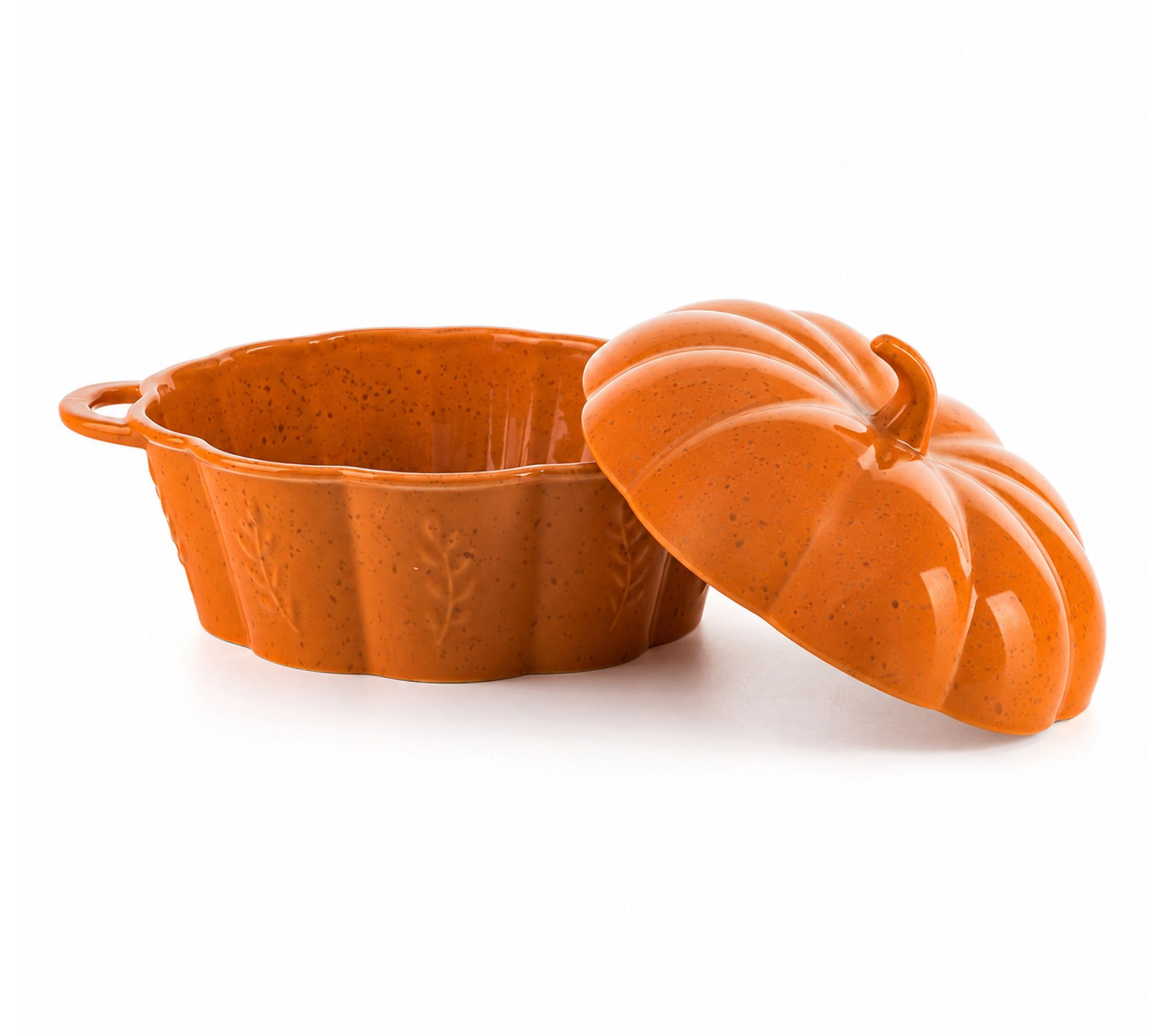 10 Strawberry Street Pumpkin Patch Embossed Covered Casserole