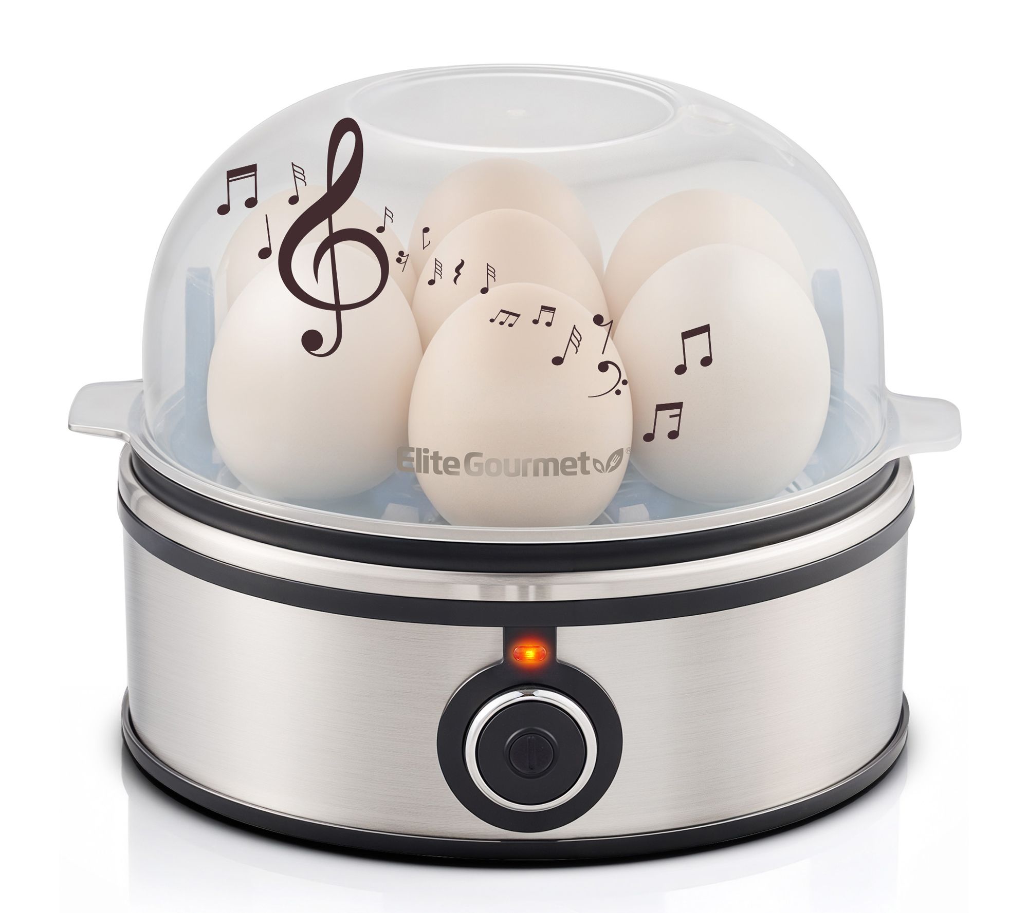 Elite Gourmet Melody Playing 7-Egg Cooker/Omelet Maker