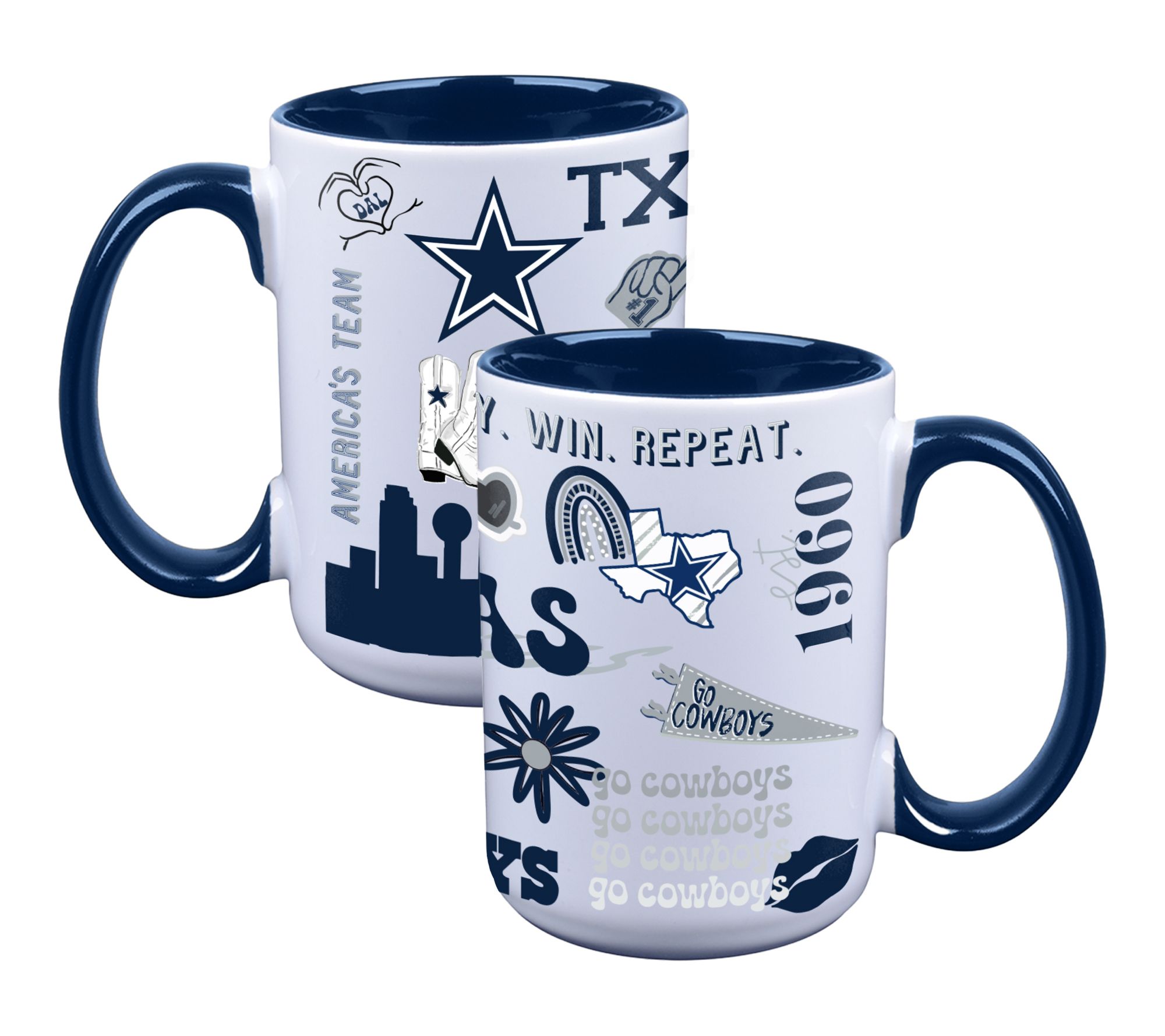 Memory Company NFL 2 Pack Loco Design Mugs