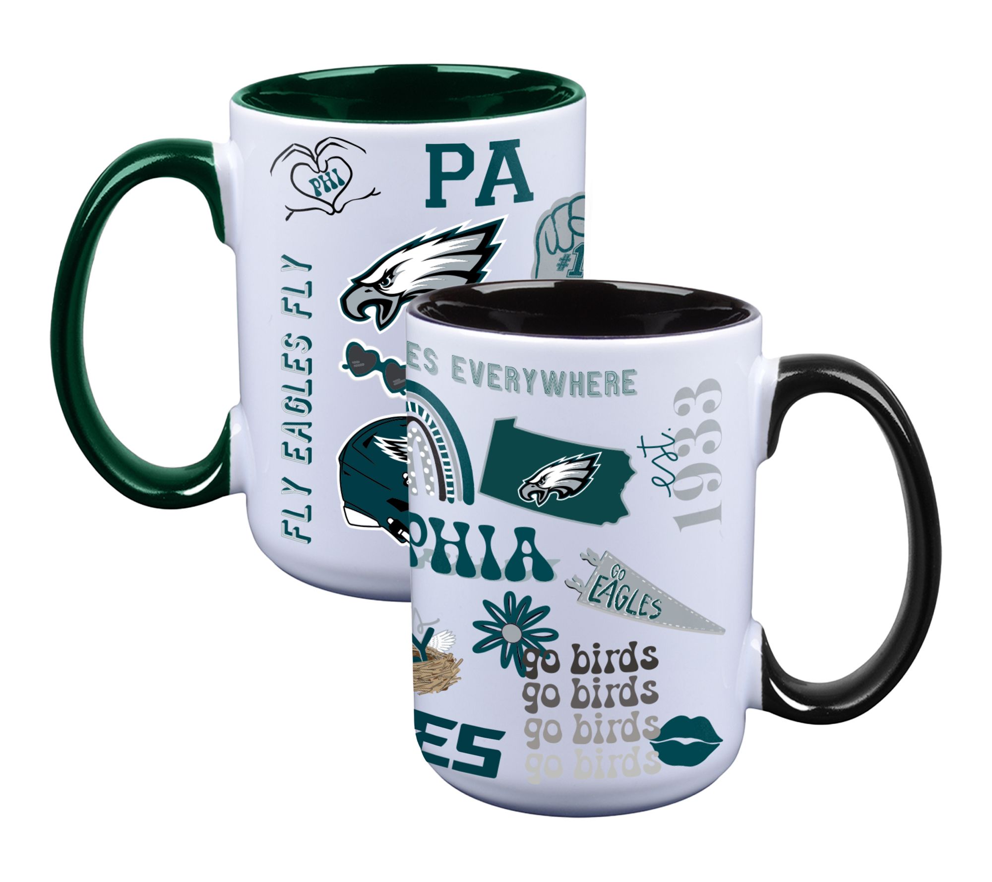 Memory Company NFL 2 Pack Loco Design Mugs