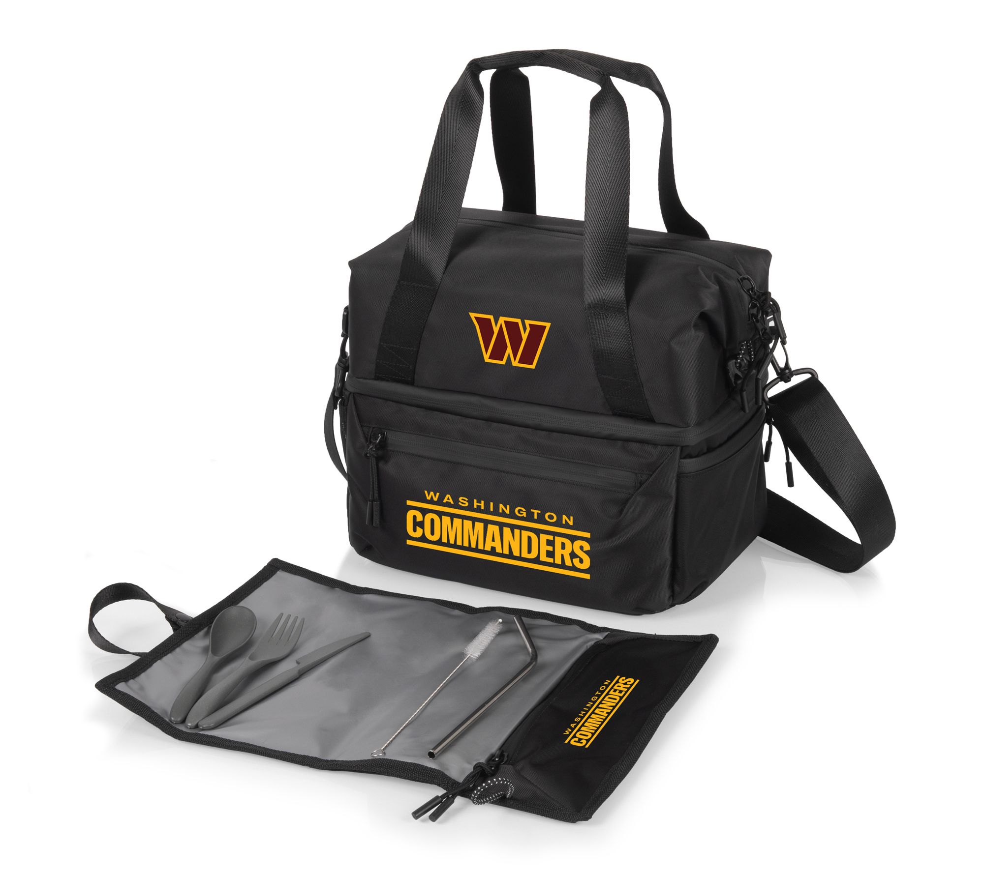 Oniva NFL Black Tarana Recycled Lunch Bag Cooler with Utensils