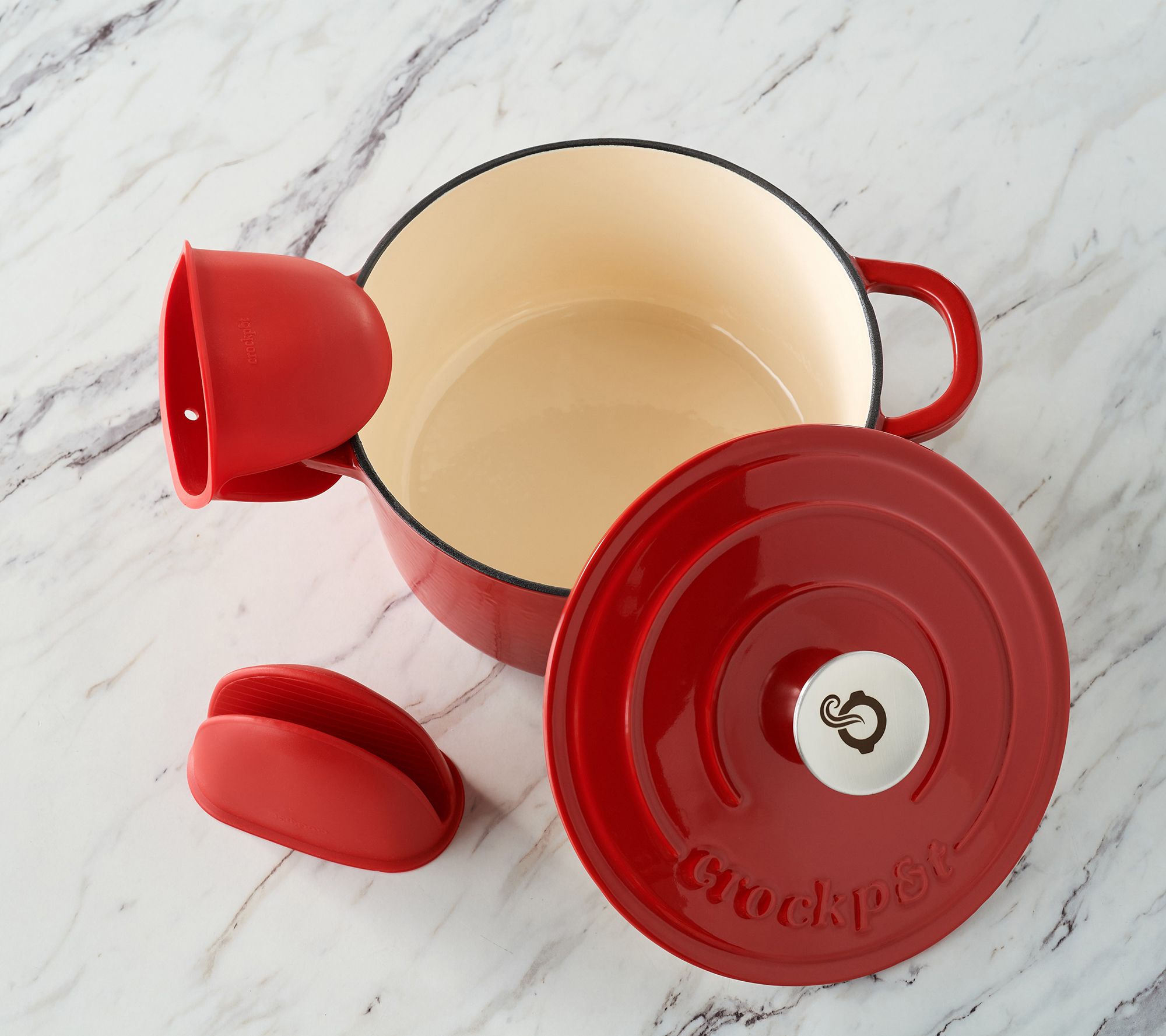 Crock Pot Artisan 3qt Covered Dutch Oven with Mitts