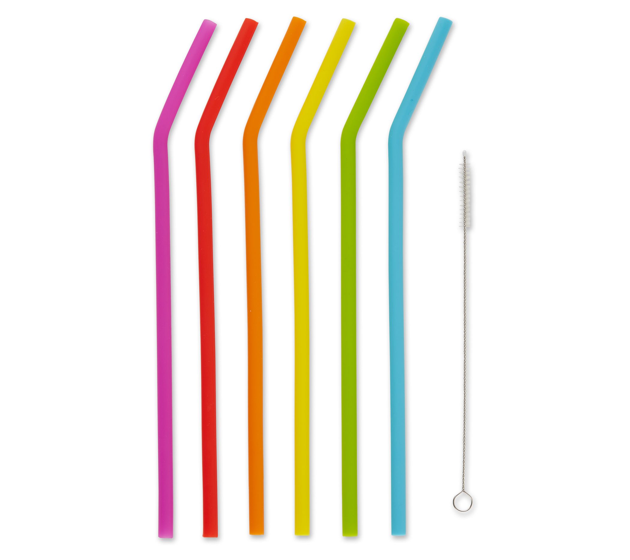 Reusable Silicone Straws, Flexible Drinking Bendy Straws for Smoothies,Long  Flexible Silicone Drinking Straws with Cleaning Brushes,BPA-Free - No  Rubber Taste 