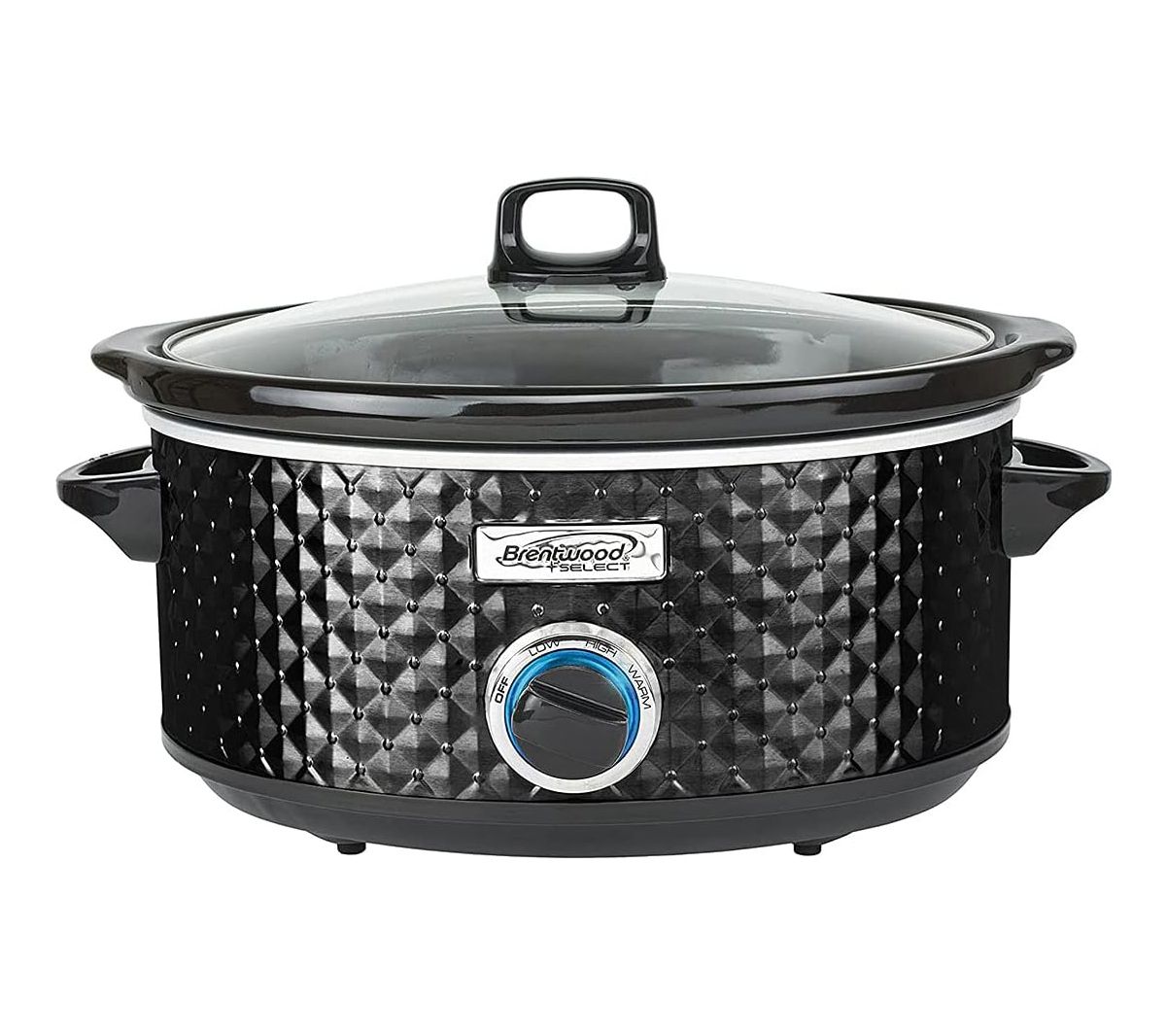 Brentwood 3.5-Quart Diamond-Pattern Slow Cooker