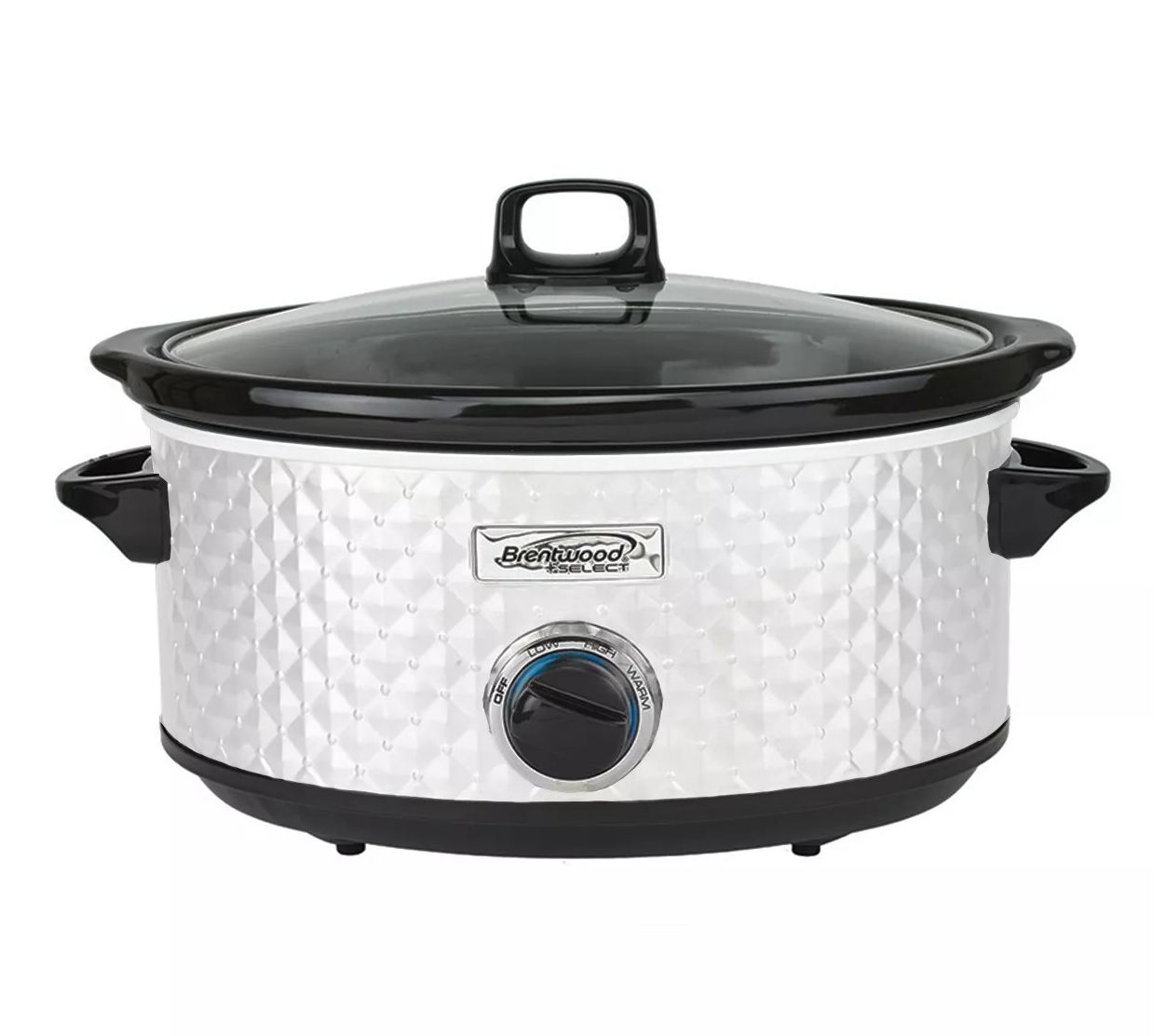 Brentwood 3.5-Quart Diamond-Pattern Slow Cooker