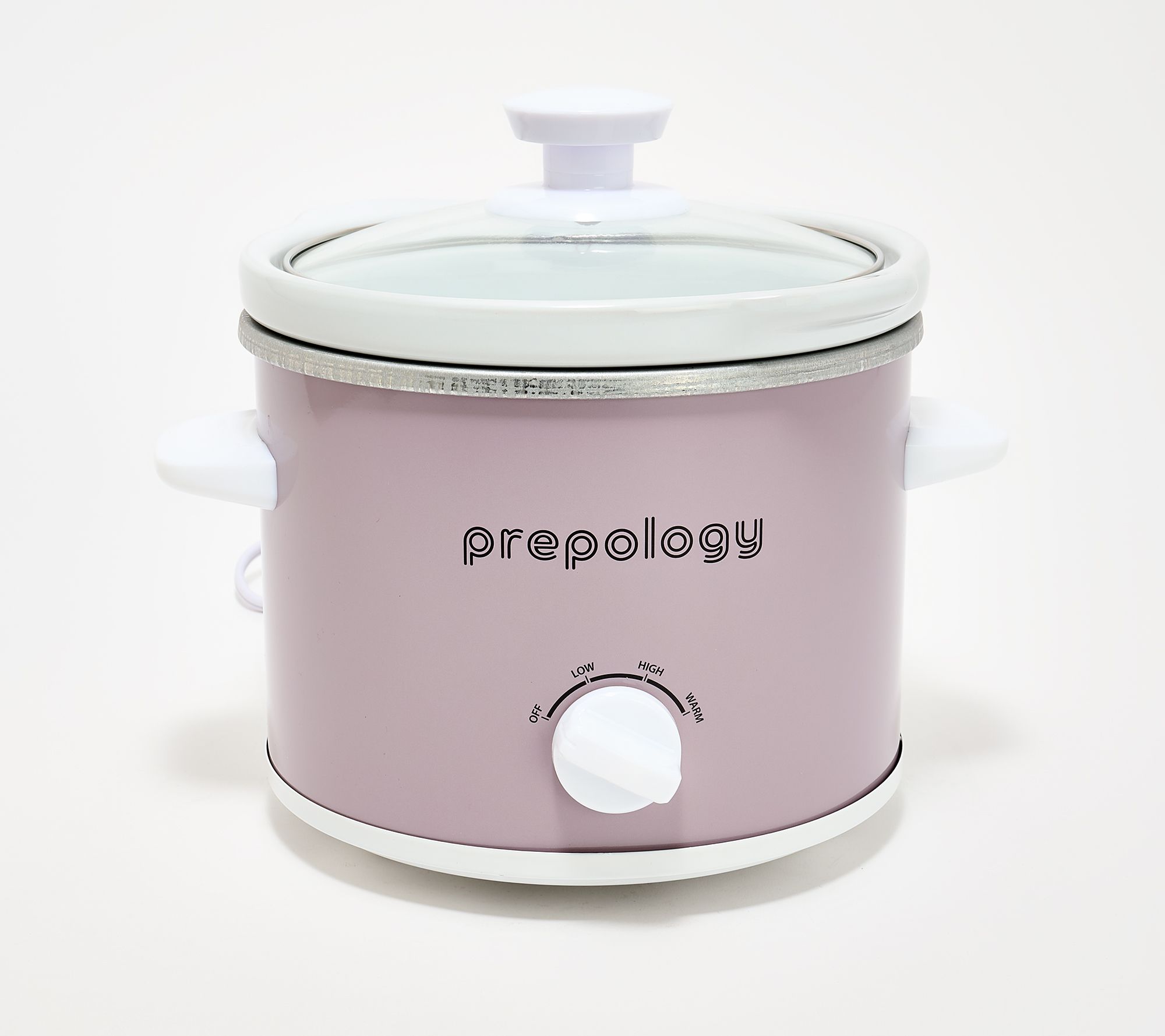 Prepology 2-qt Compact Slow Cooker with Glass Lid & 12 Recipes