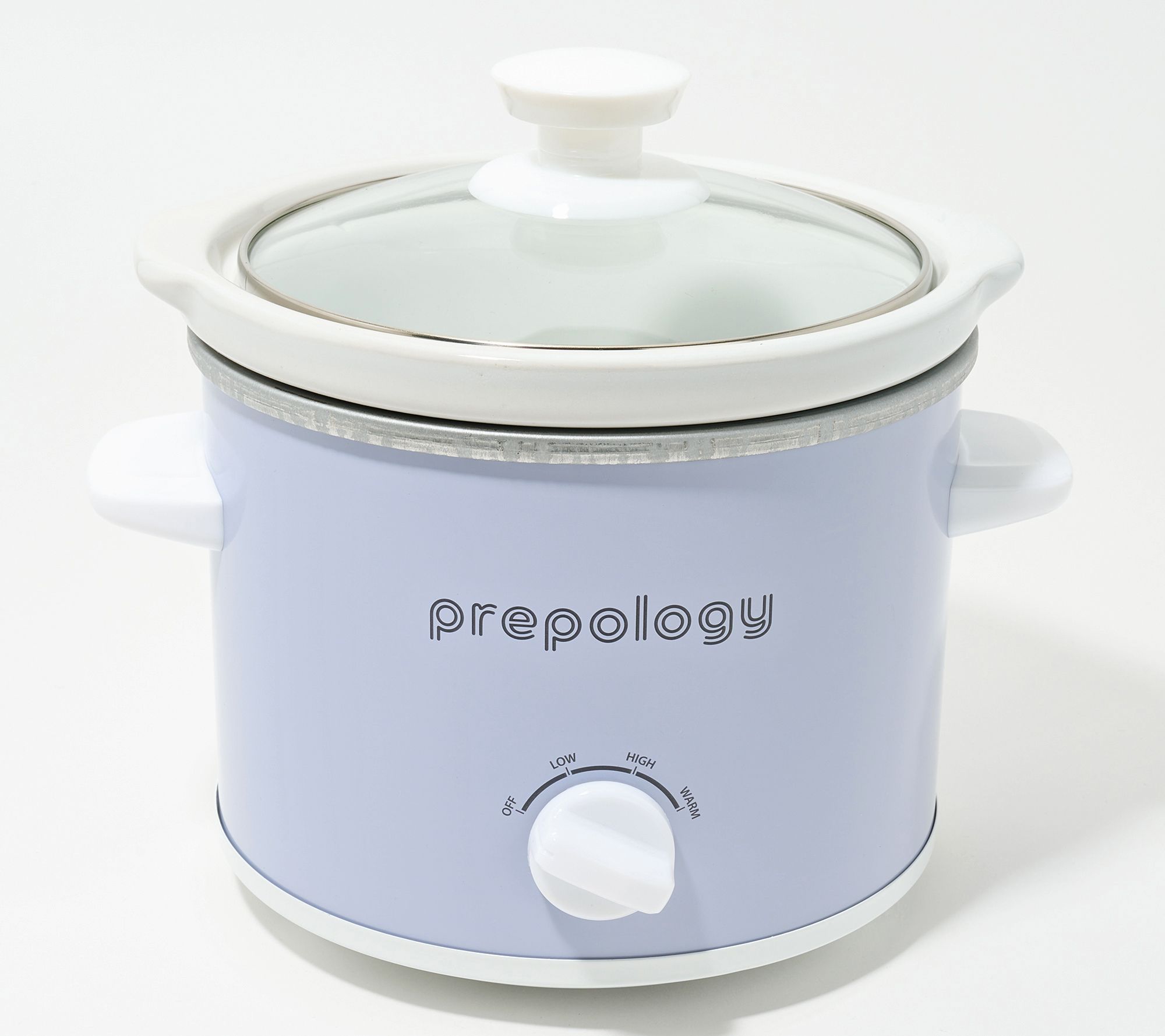Prepology 2-qt Compact Slow Cooker with Glass Lid & 12 Recipes