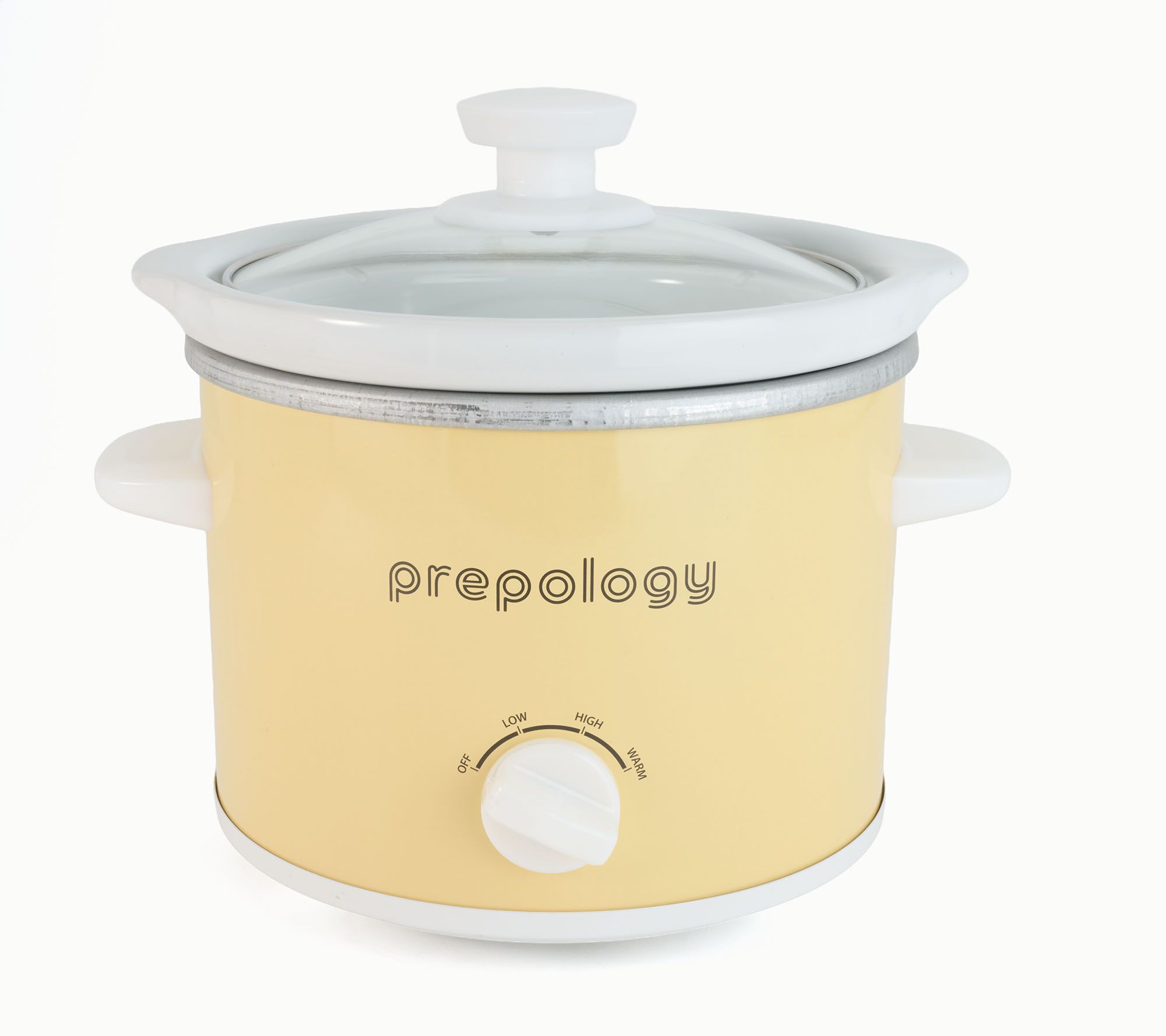 Prepology 2-qt Compact Slow Cooker with Glass Lid & 12 Recipes