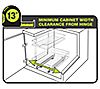Smart Design 2-Tier Medium Pull Out Cabinet She lf, 1 of 3