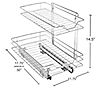 Smart Design 2-Tier Medium Pull Out Cabinet She lf, 3 of 3