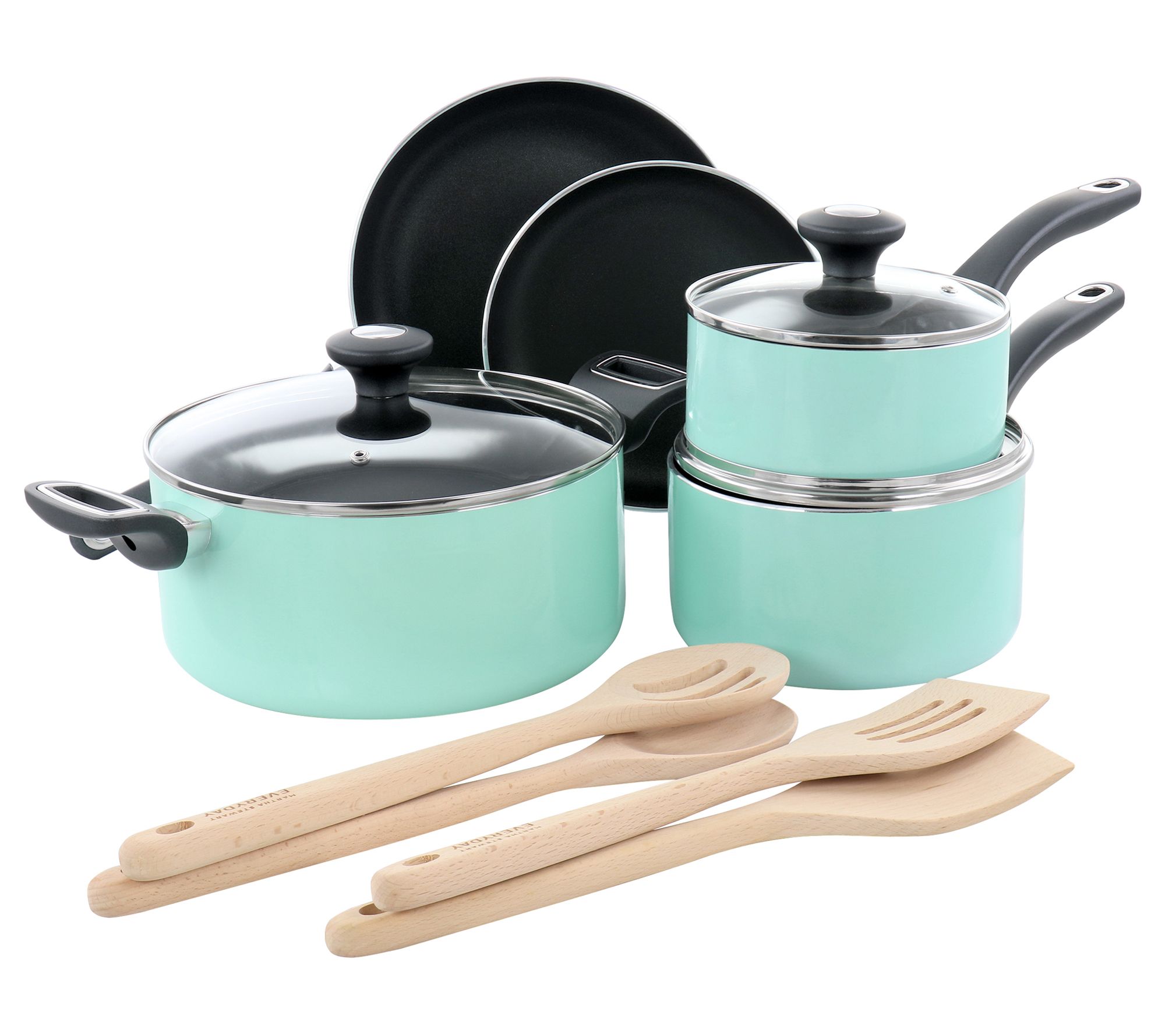 Martha Stewart 10 - PieceAluminum Nonstick Cookware Set & Reviews