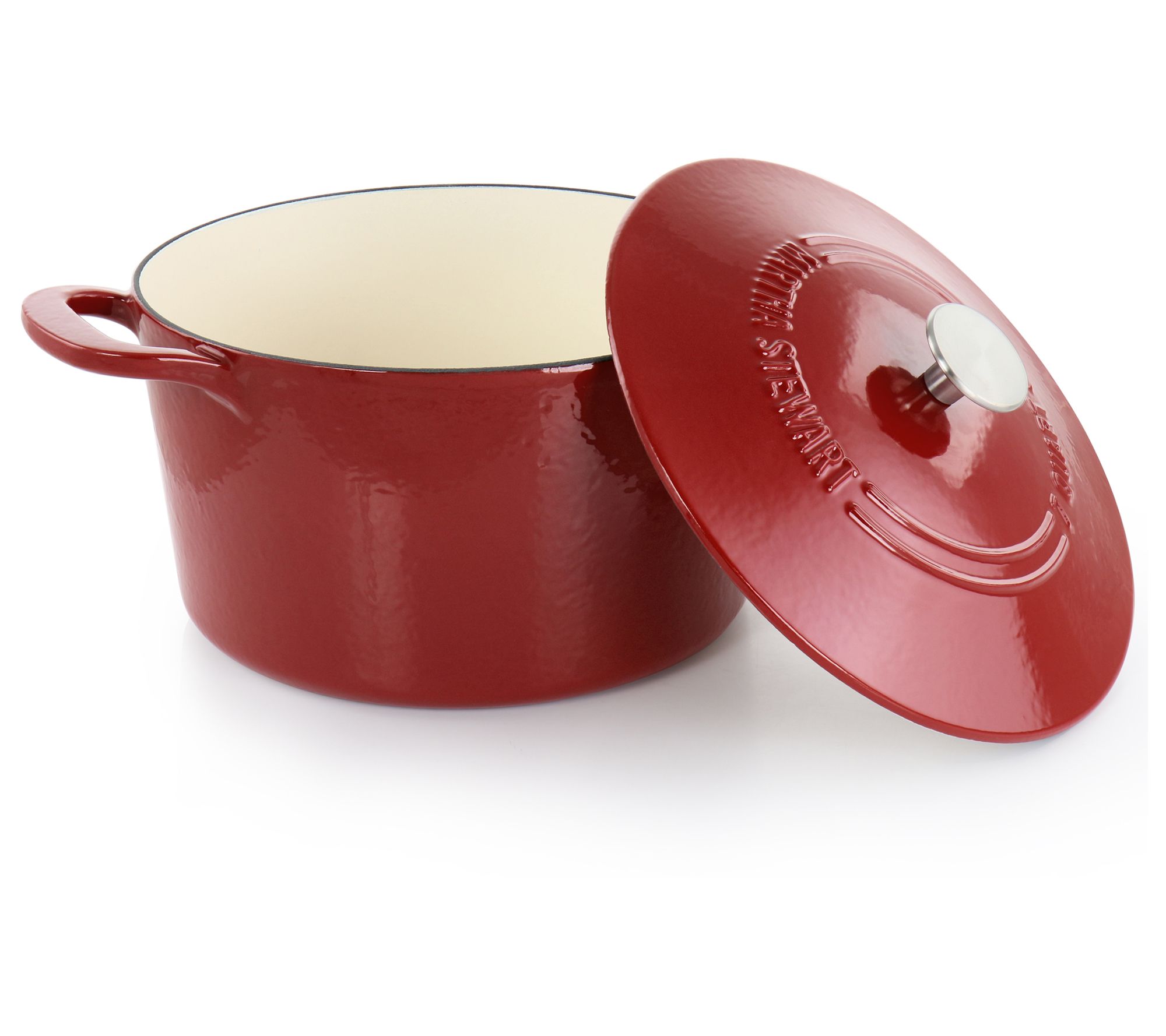 Martha Stewart 7 Quart Enameled Cast Iron Dutchoven With Lid 0695