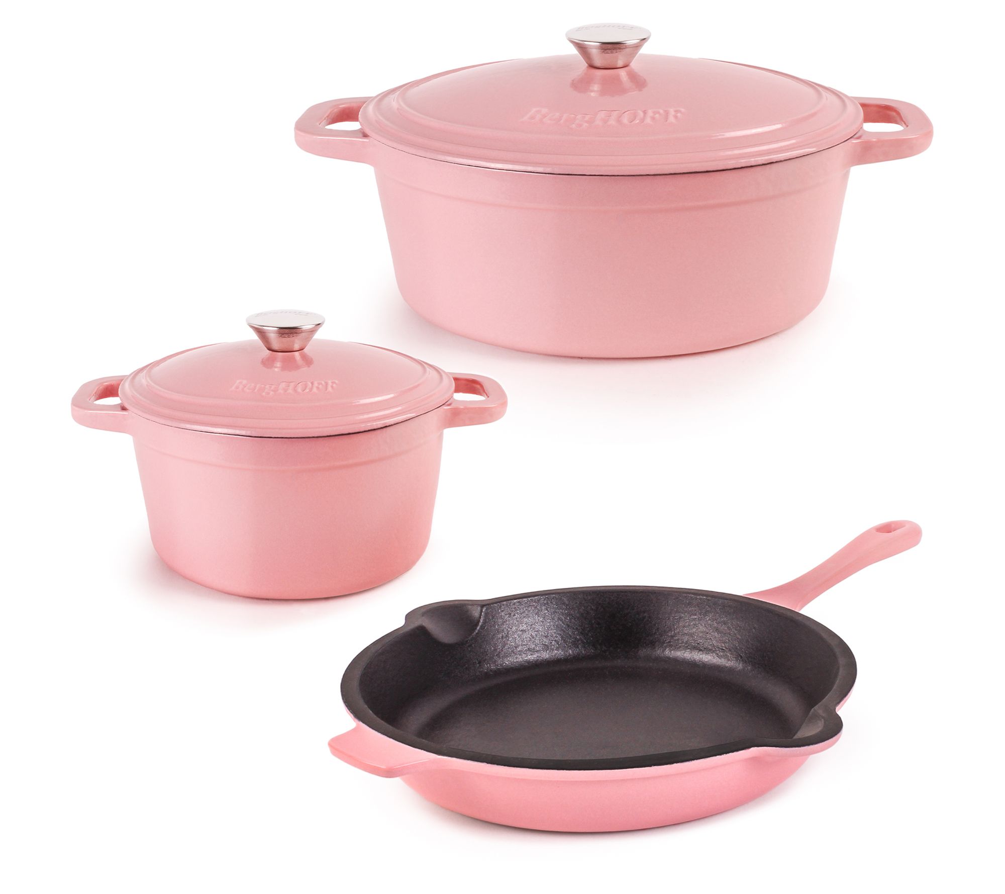 BergHOFF Neo 5-Piece  3qt. & 5qt Cast Iron Dutch Oven Set