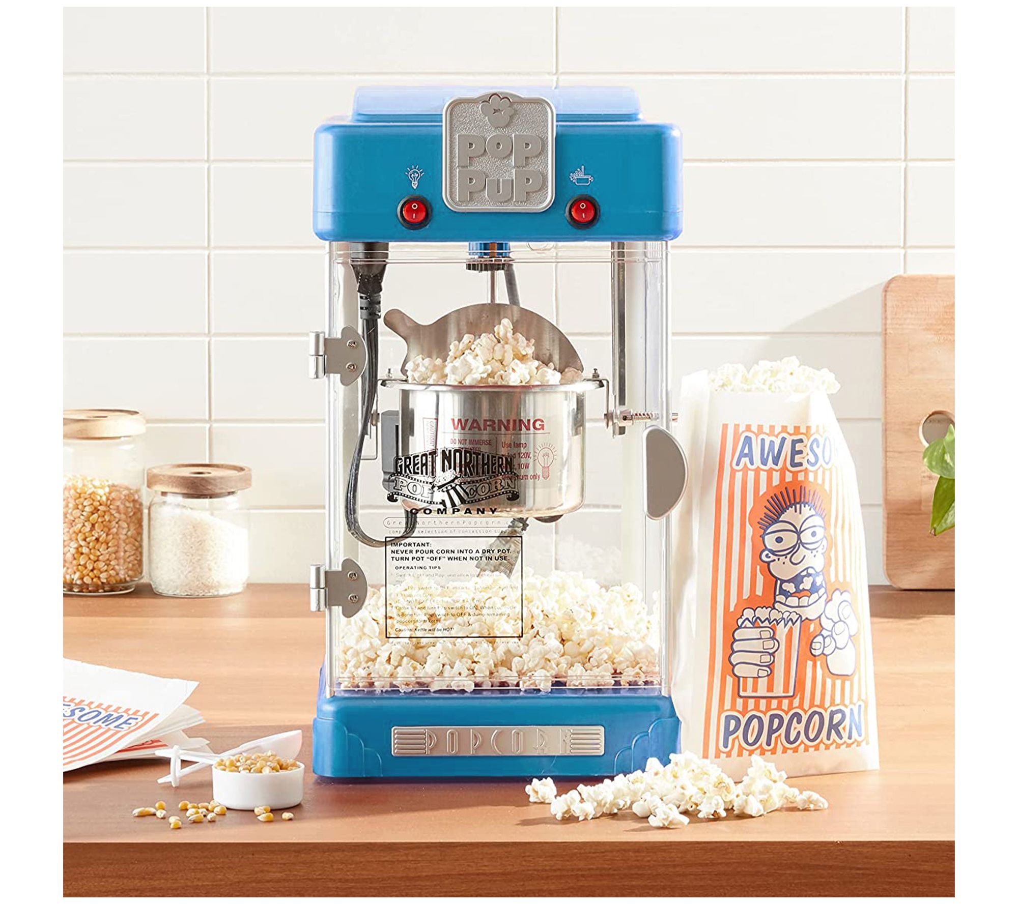 Great Northern Popcorn Pop Pup Tabletop Popcorn Popper