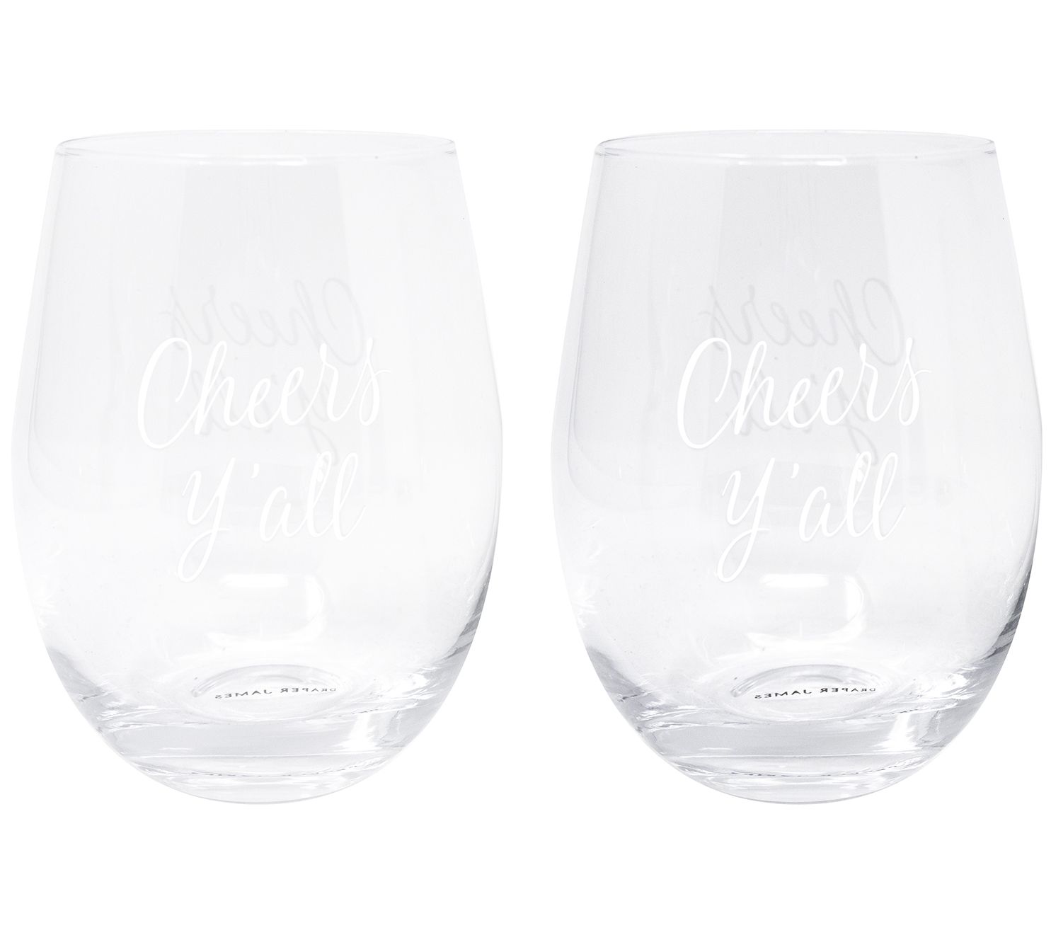 Draper James Stemless Wine Glass Set