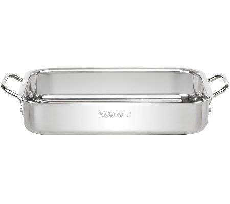 All-Clad Stainless Steel Rectangular Lasagna Pan with Lid, Black