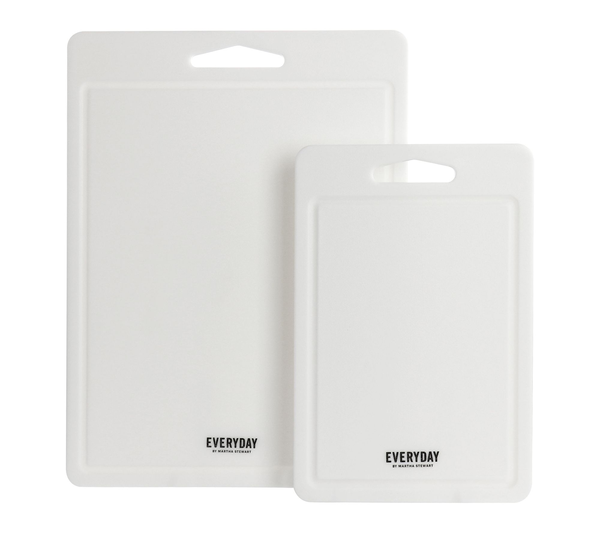 Martha Stewart Fayer 2pc 16in and 12in CuttingBoard Set White