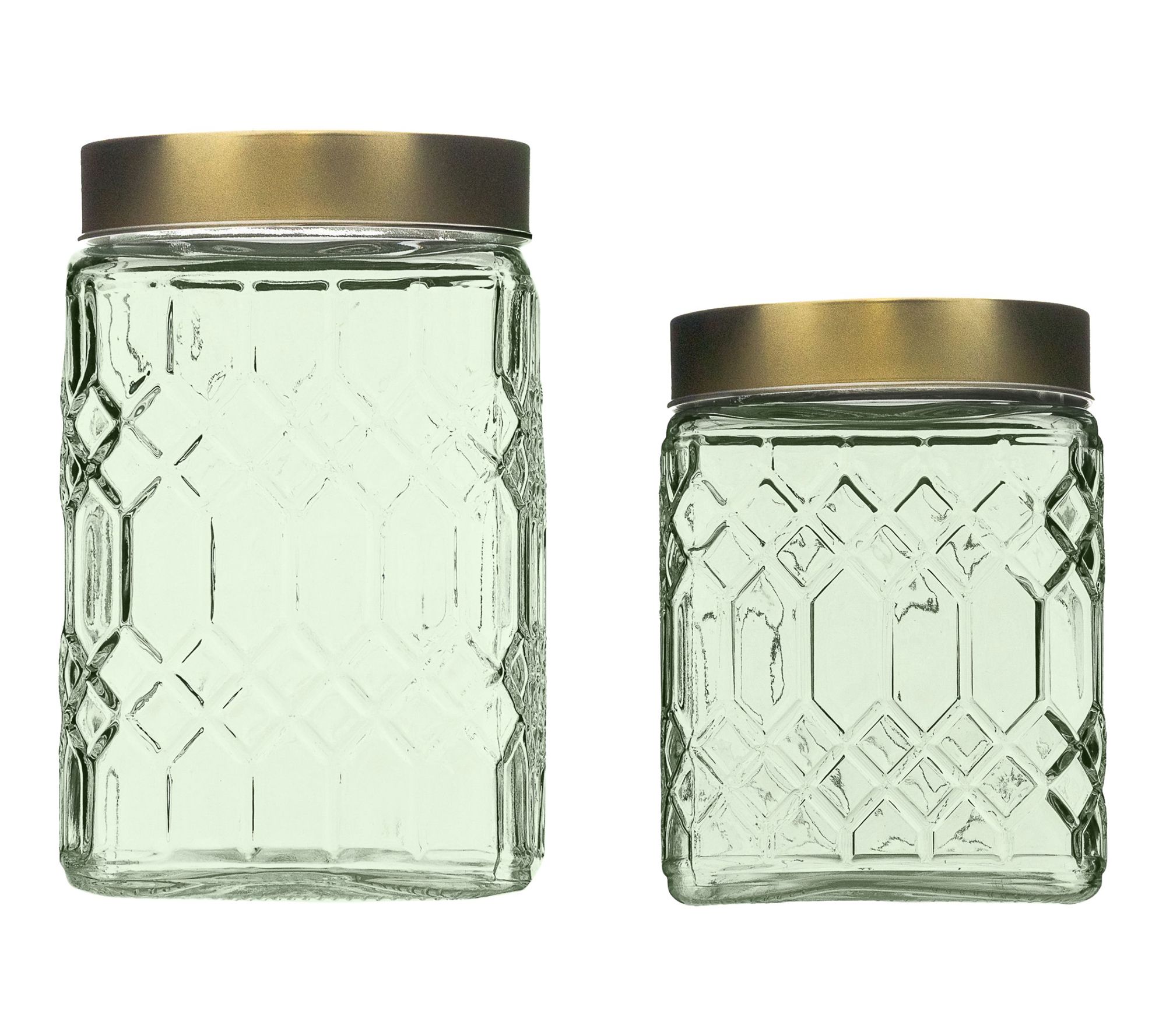 10 Strawberry Street Set of 2 Lenox Graduated Glass Canisters