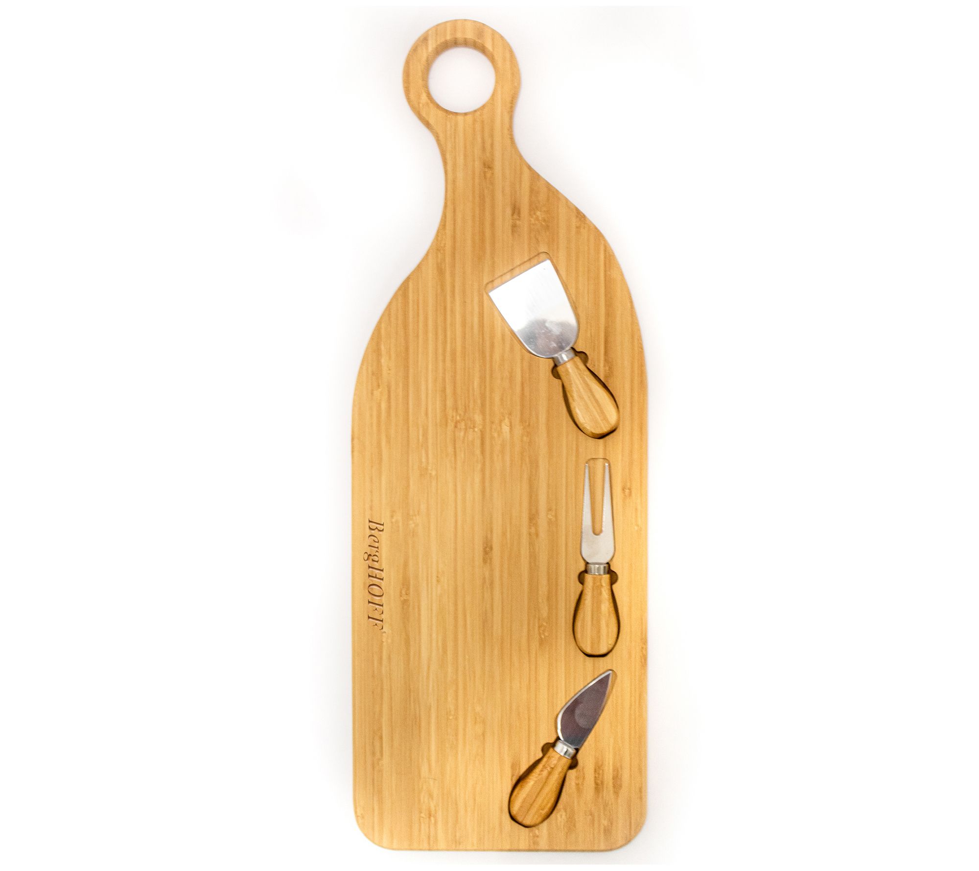 BergHOFF Bamboo 4-Piece Paddle Cheese Board Set