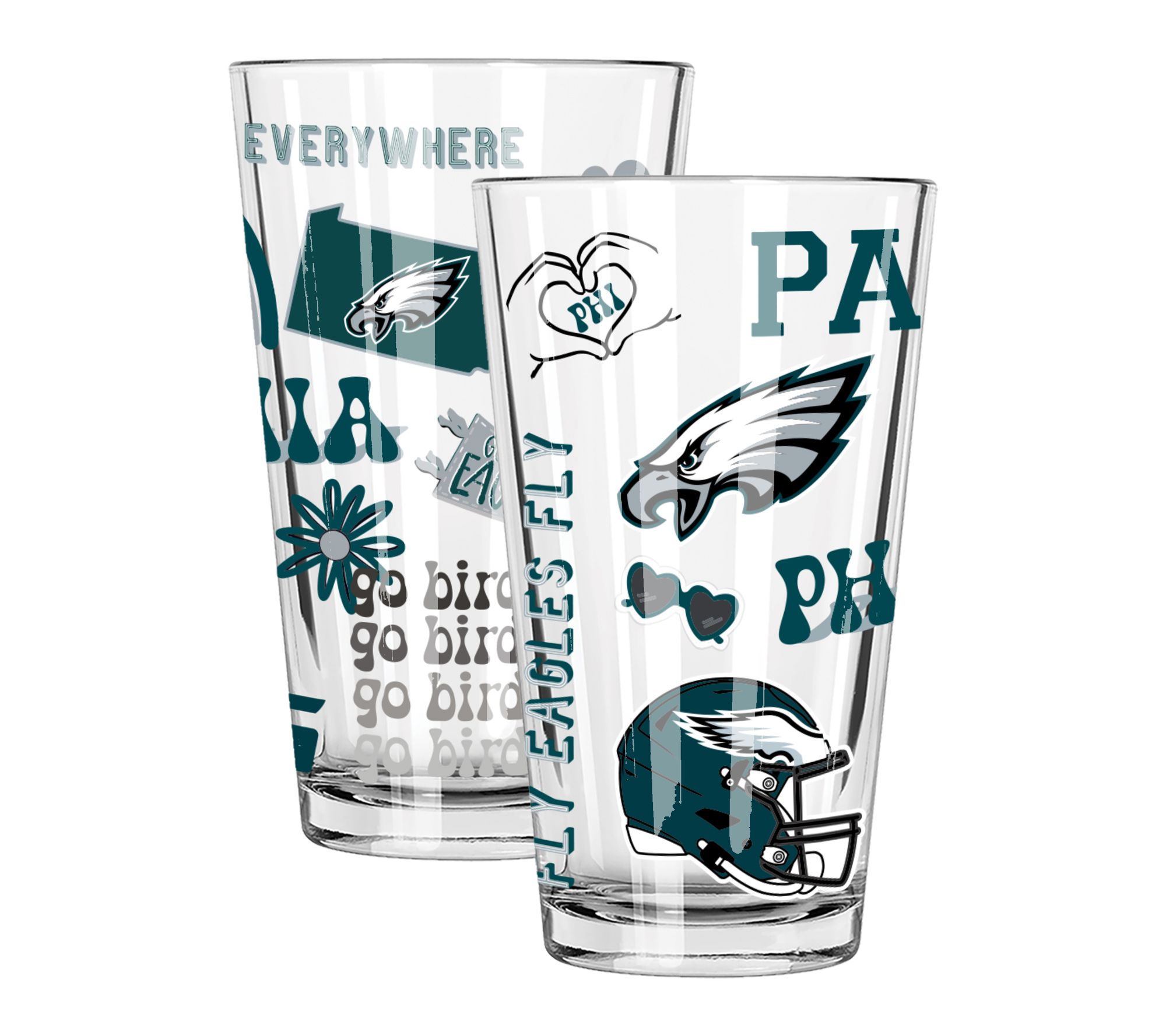 Memory Company NFL 2 Pack Loco Design Pint Glass