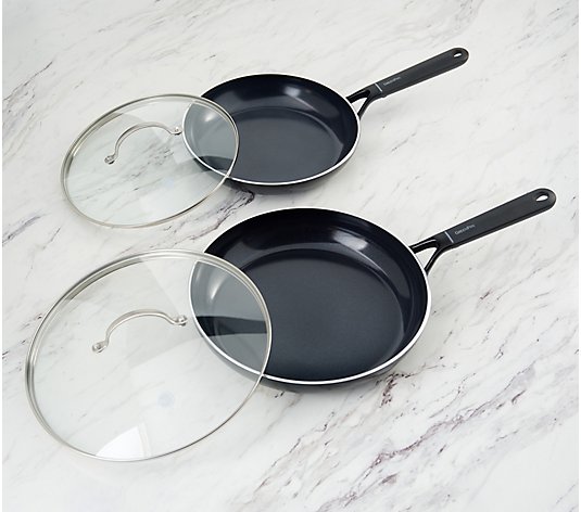GreenPan Design Series 10" and 12" Skillet Set with Lids