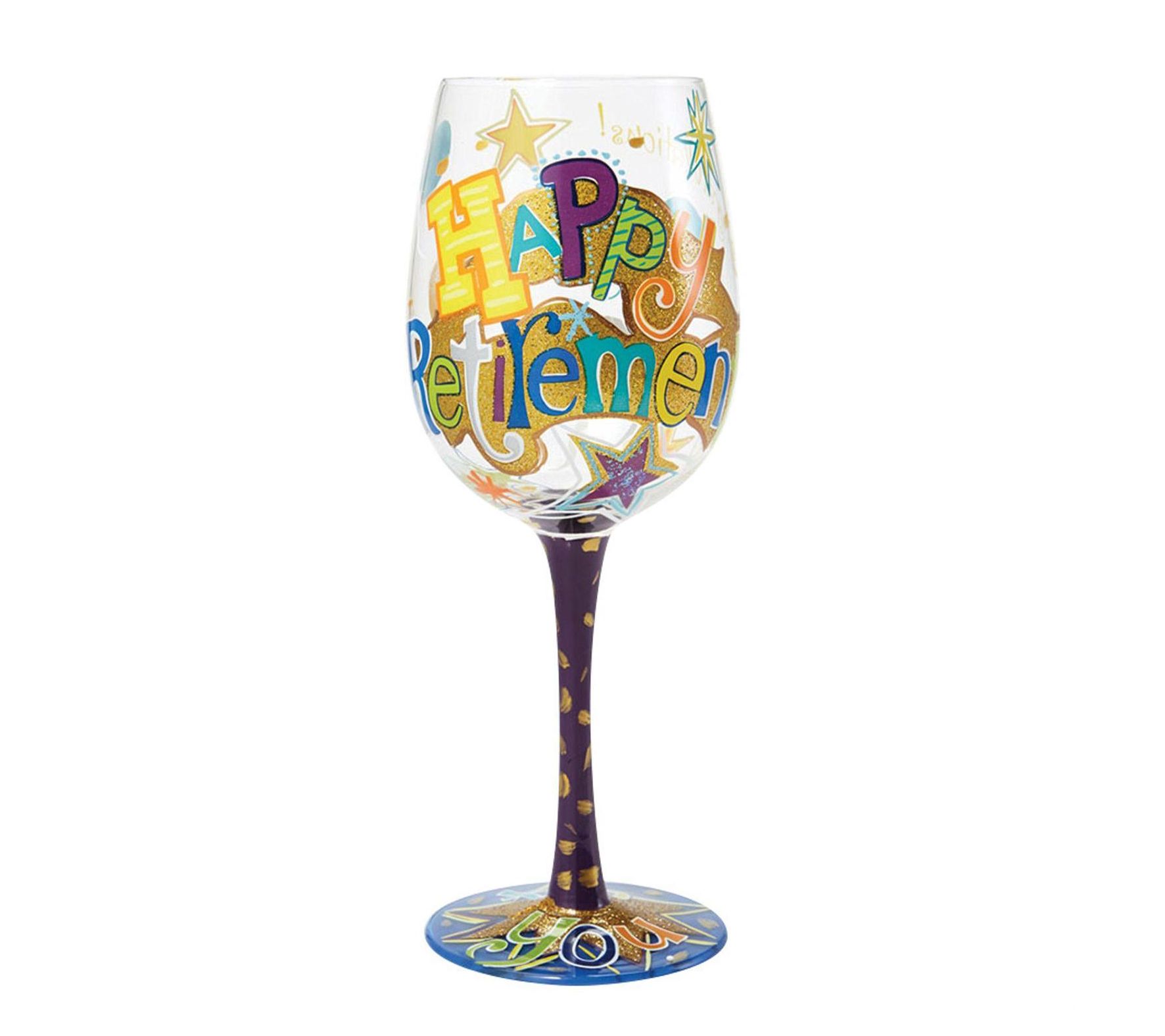 Enesco Lolita Happy Retirement Wine Glass