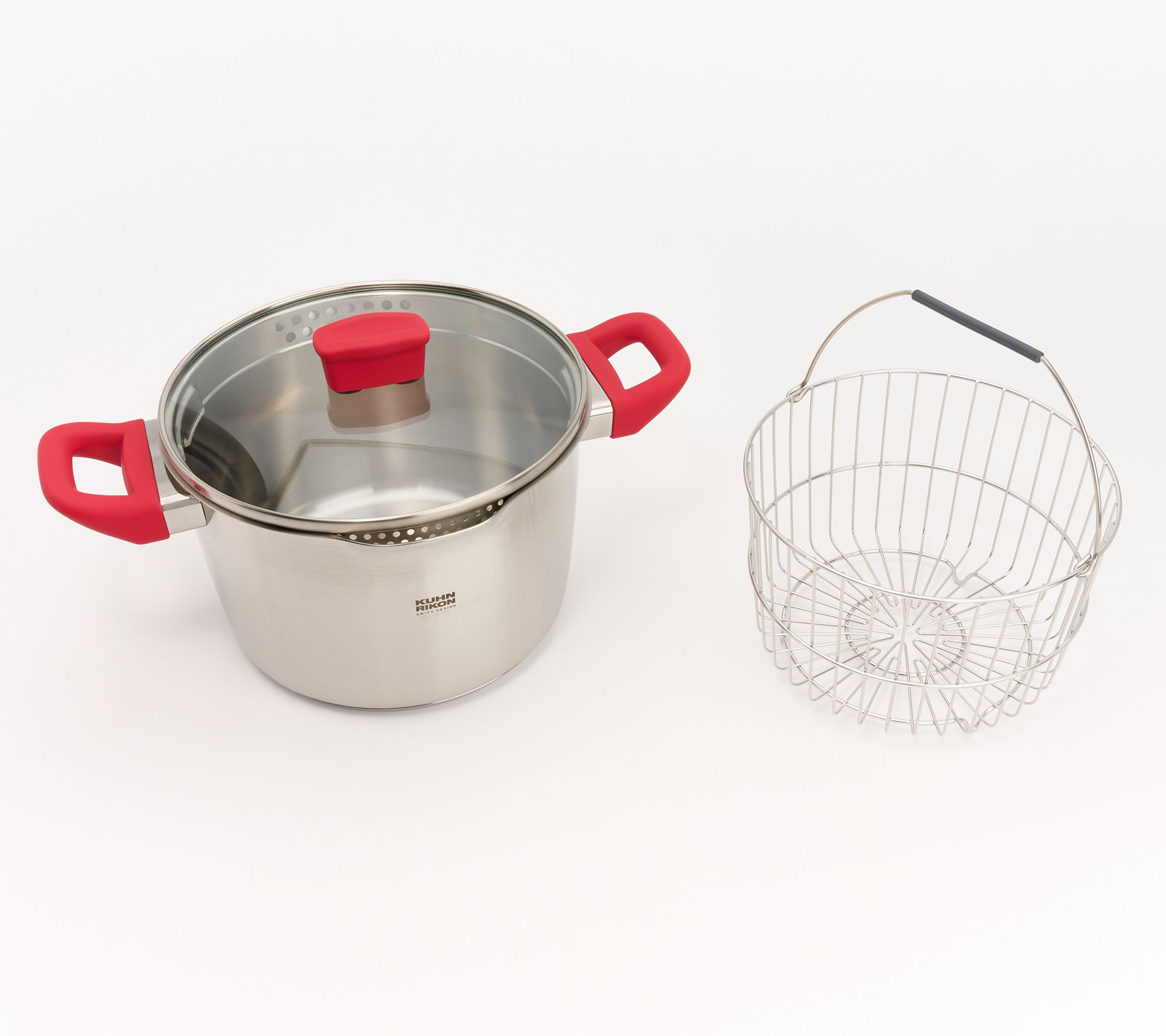 Kuhn Rikon 4-quart S/S Straining Stock Pot w/ Steamer Basket