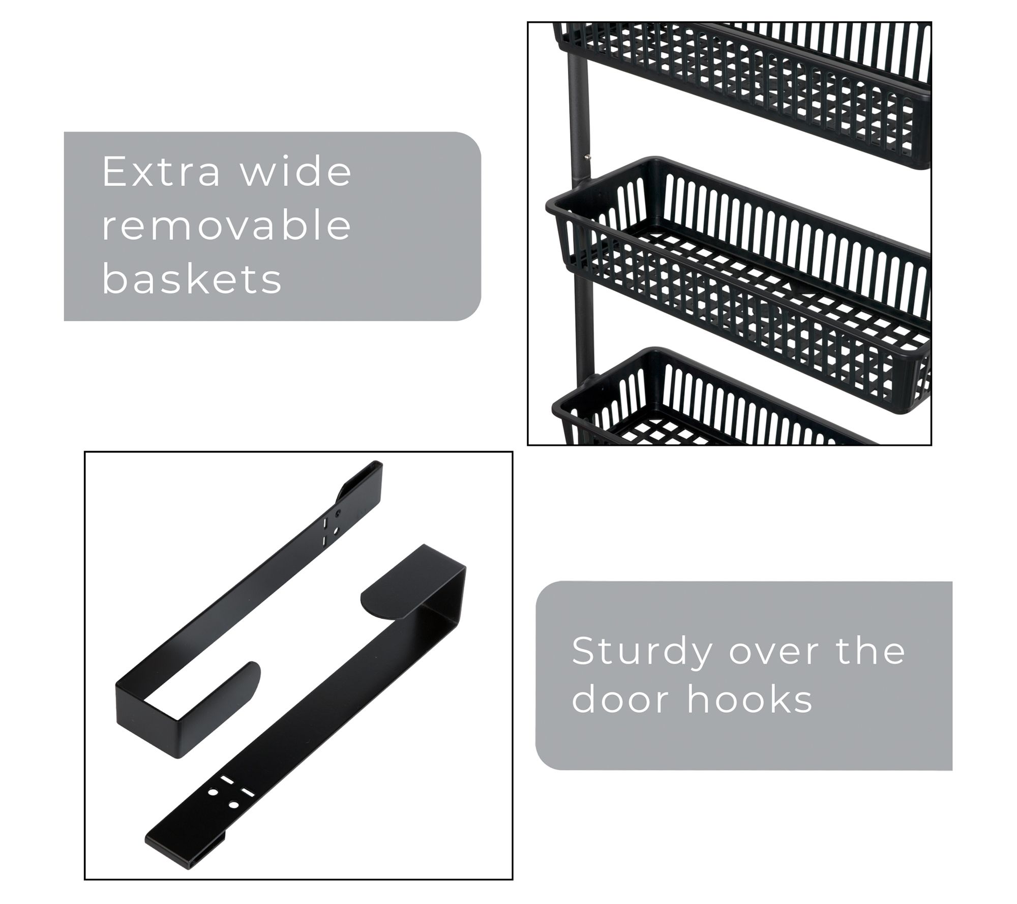 Smart Design Over the Door Pantry Organizer Steel 18.5-in W x 63.2