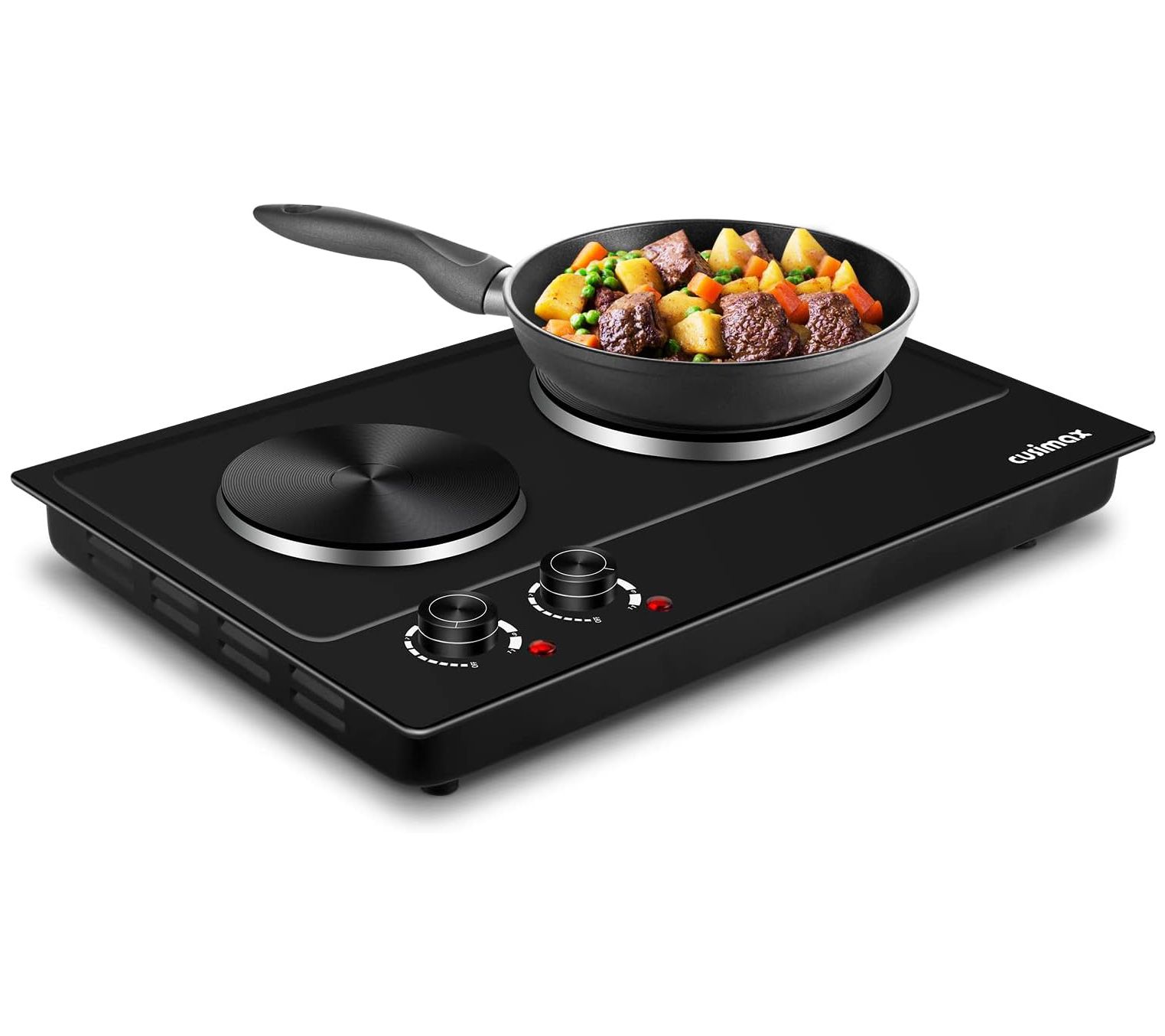 Cusimax Electric Double Burner Cooktop