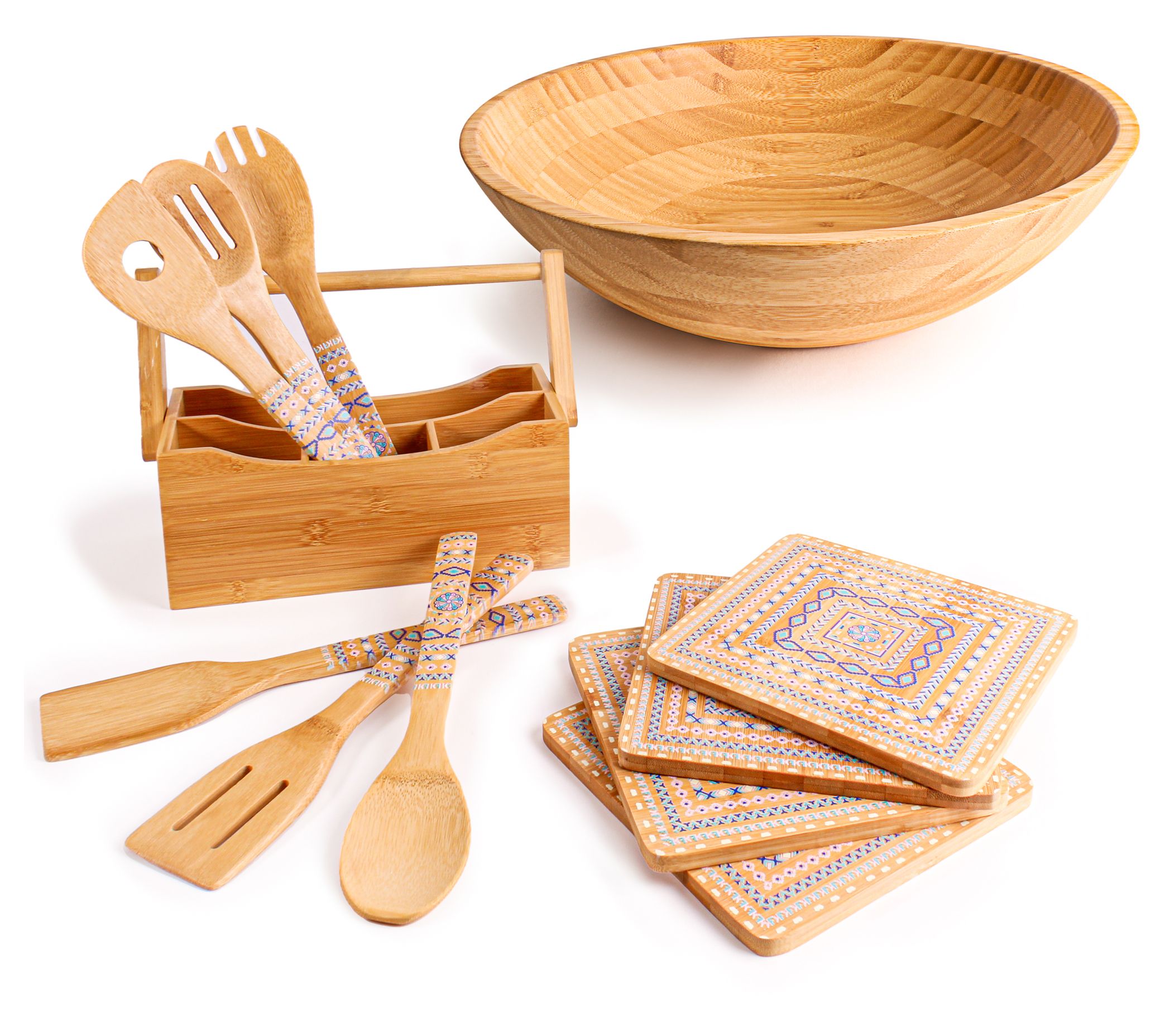 BergHOFF 12Pc Bamboo Entertaining Set