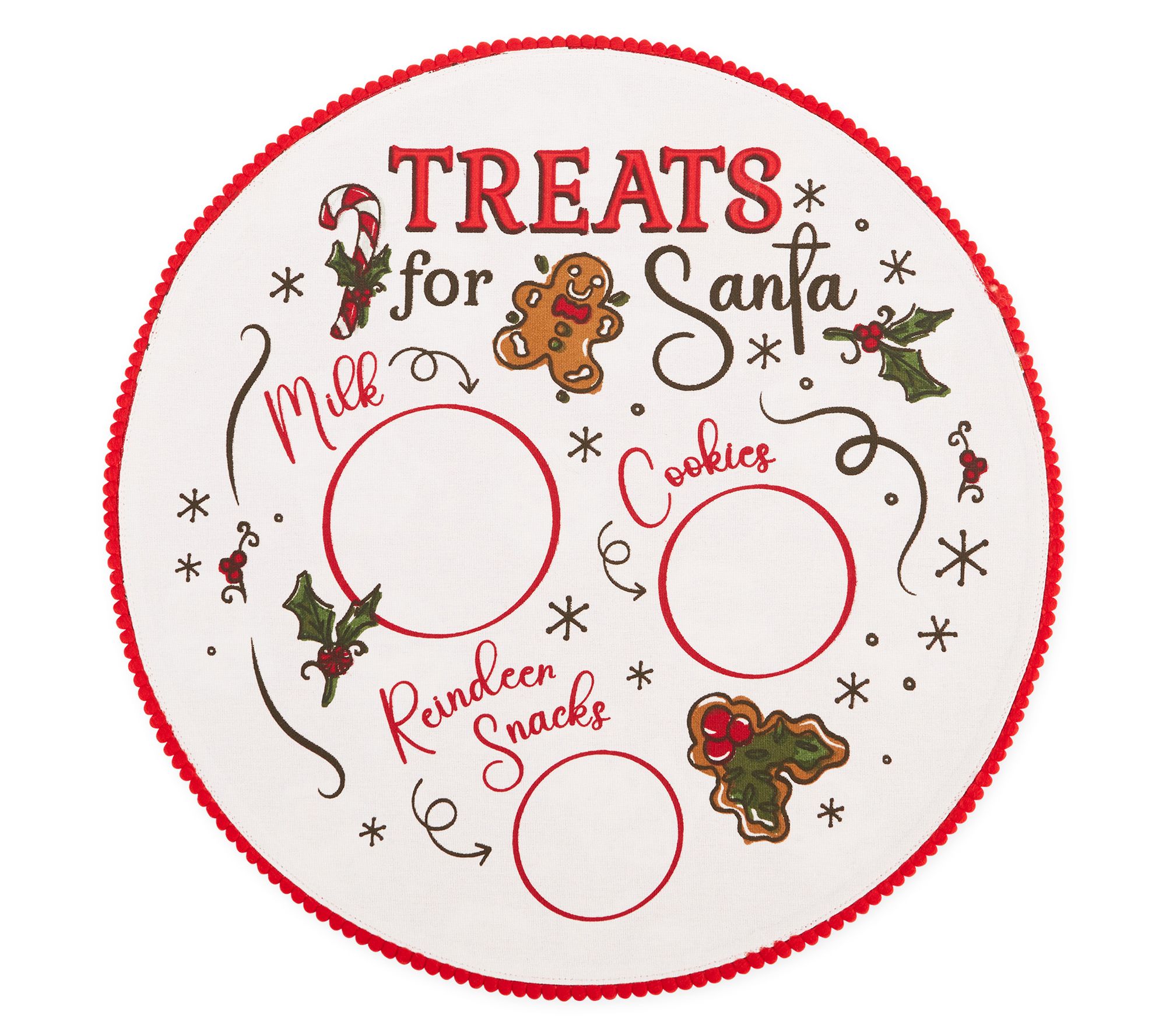 Design Imports Cookies for Santa Embellished Placemat