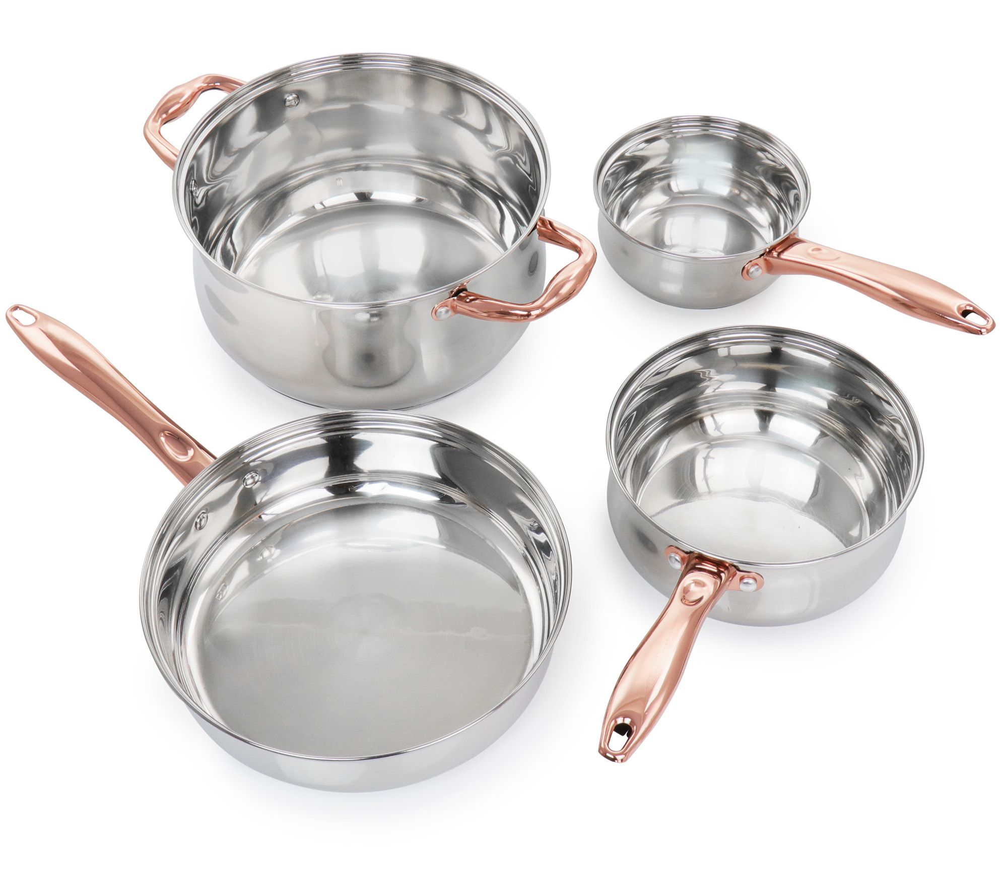 Gibson Home Bransonville 8 Piece Stainless Steel Cookware Set