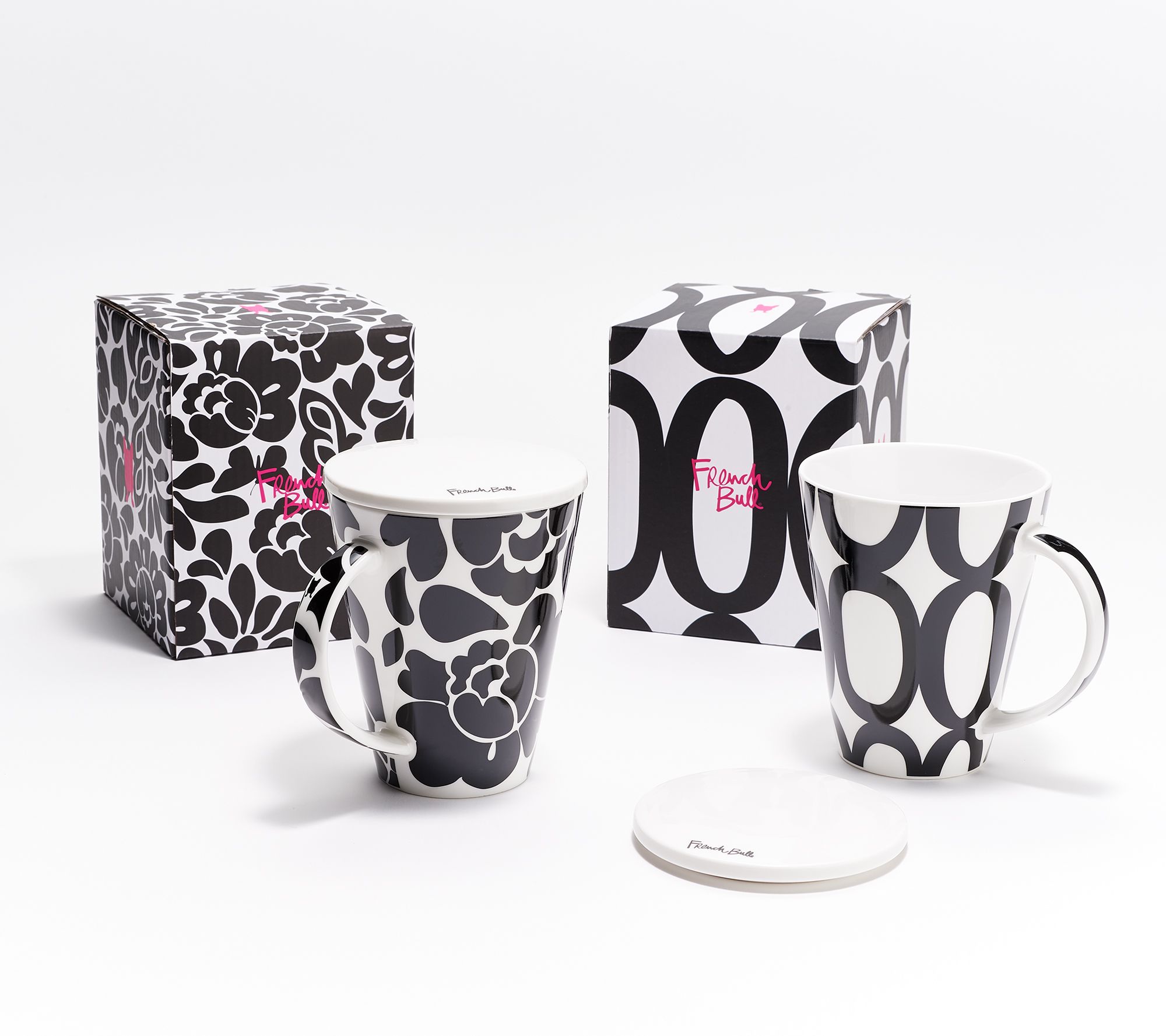 Tea Mug And Coaster Gift Set Coffee Cow Print