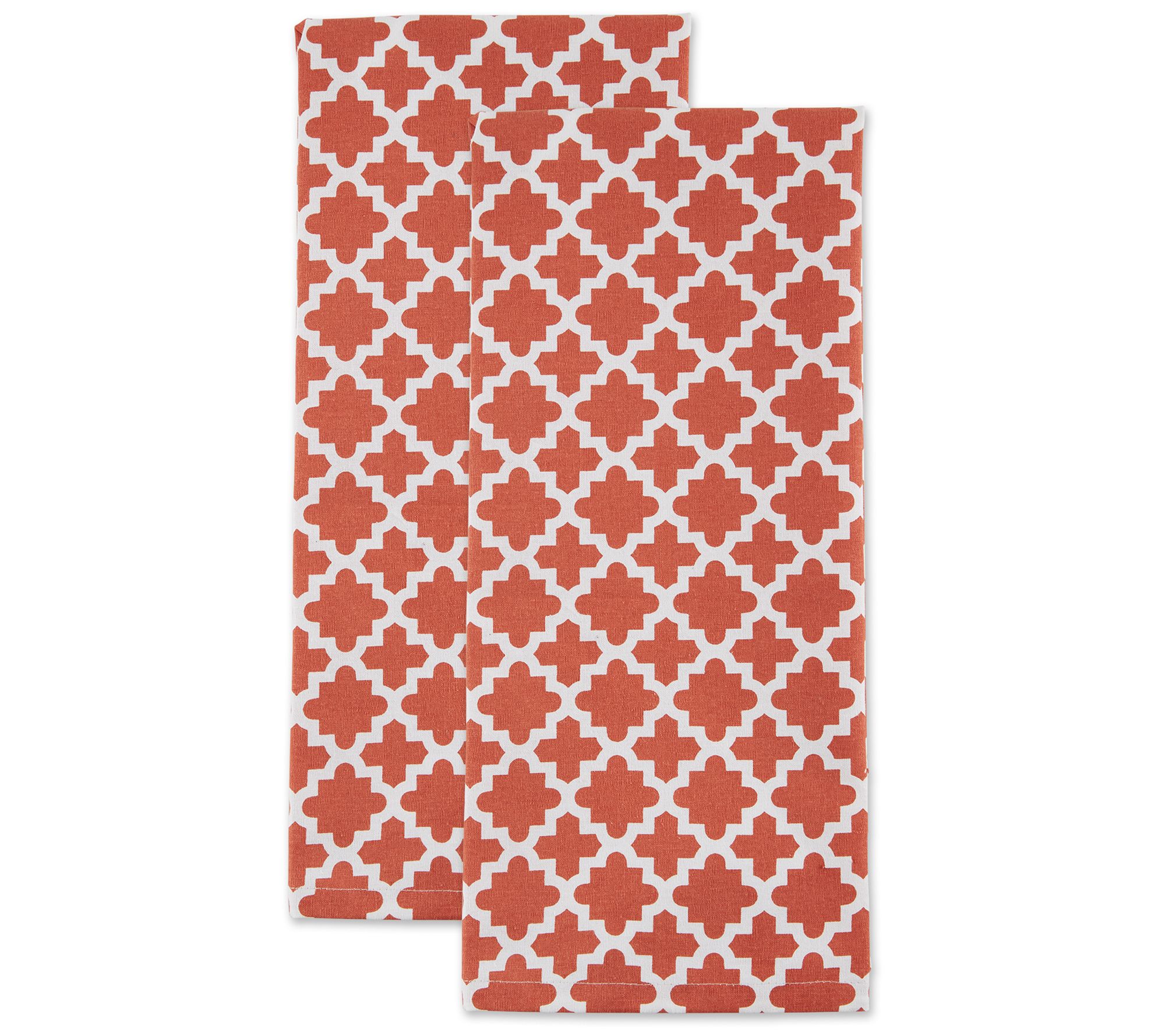 Design Imports Set of 2 Lattice Kitchen Towels