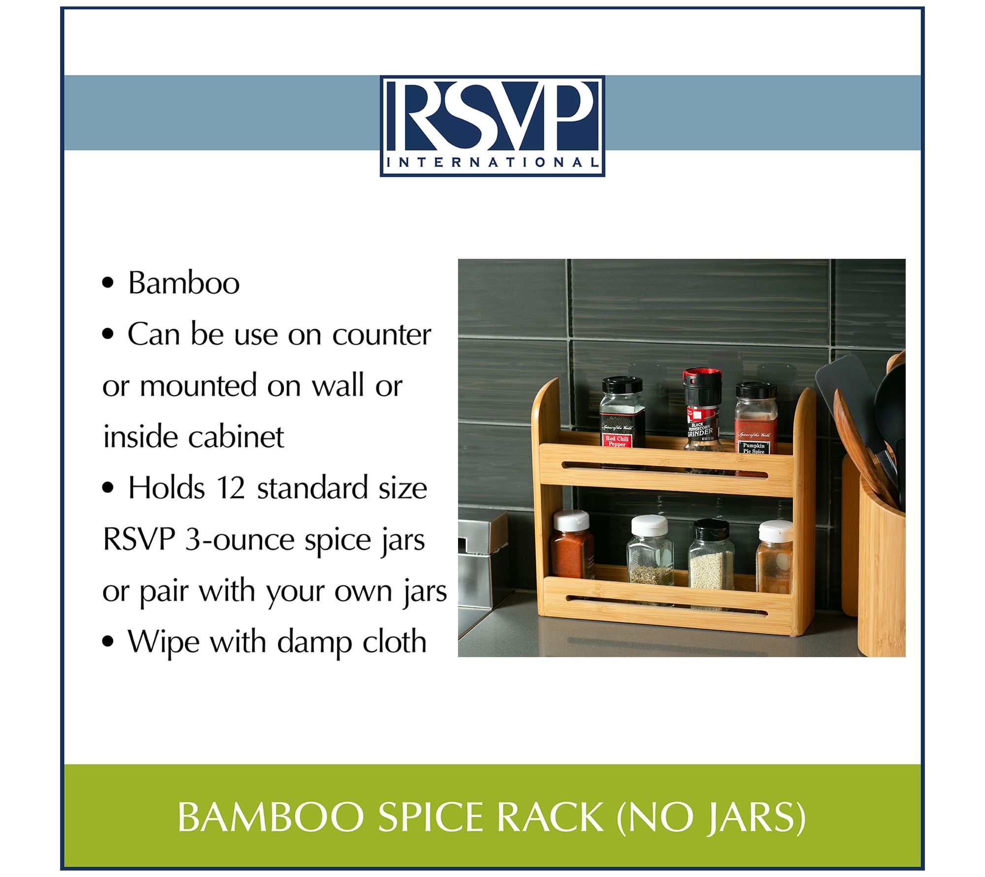 Rsvp Bamboo Spice Rack