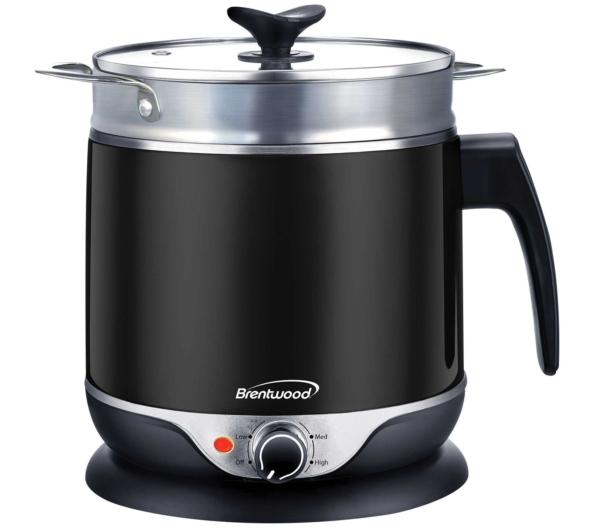 Brentwood Stainless Steel 1.6 Quart Electric Hot Pot Cooker And