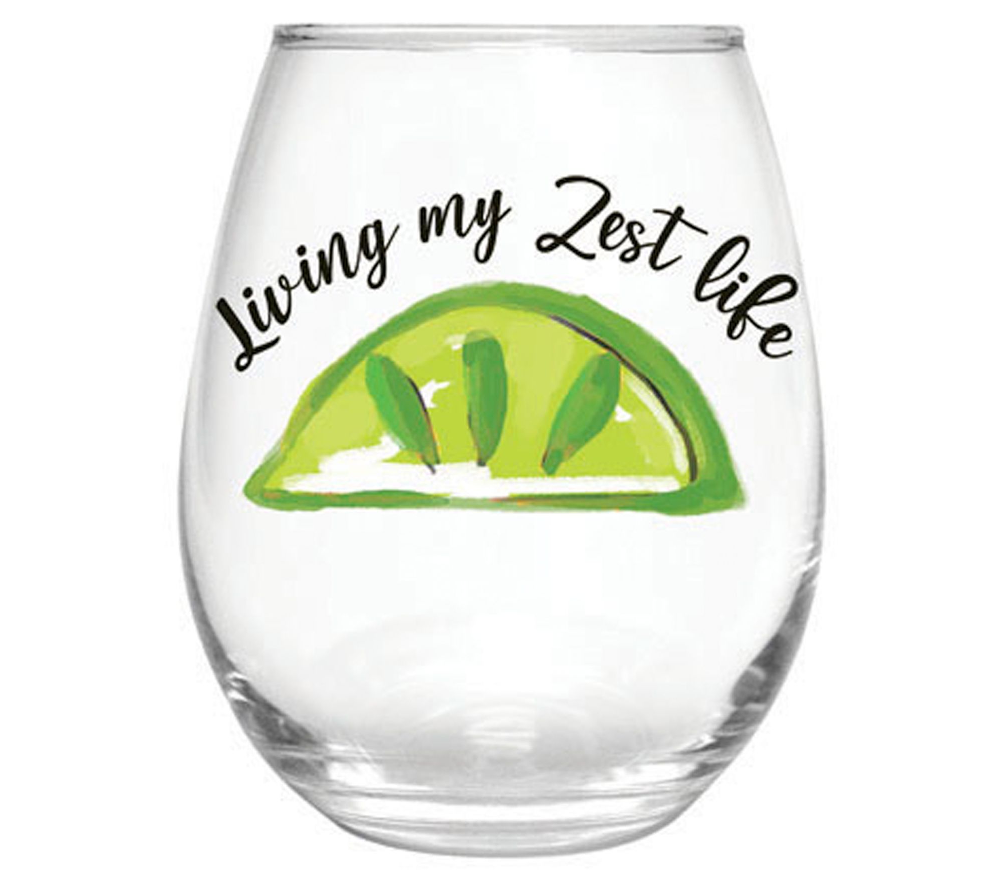 Evergreen 17-oz Funny Fruit Stemless Wine Glass