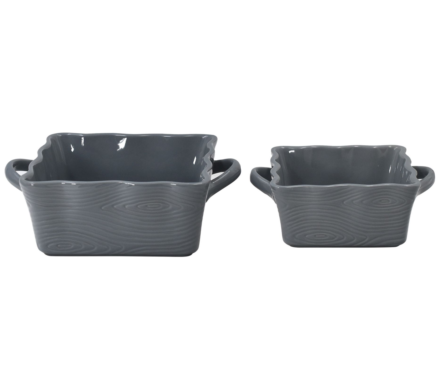 Temp-tations Woodland 2-pc Square Nesting Ruffled Baker Set