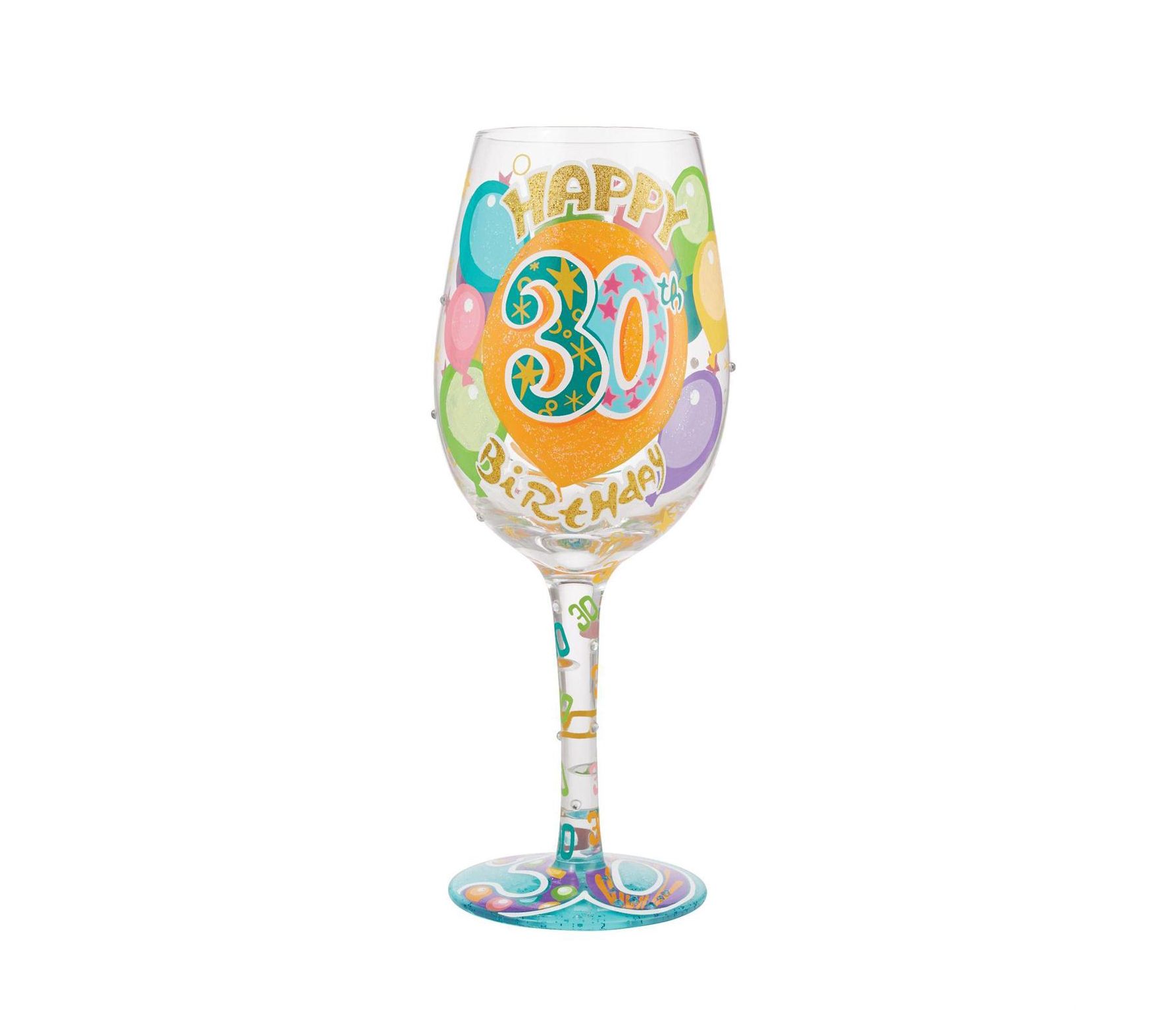 Enesco Lolita 15-oz Happy 30th Birthday Wine Glass