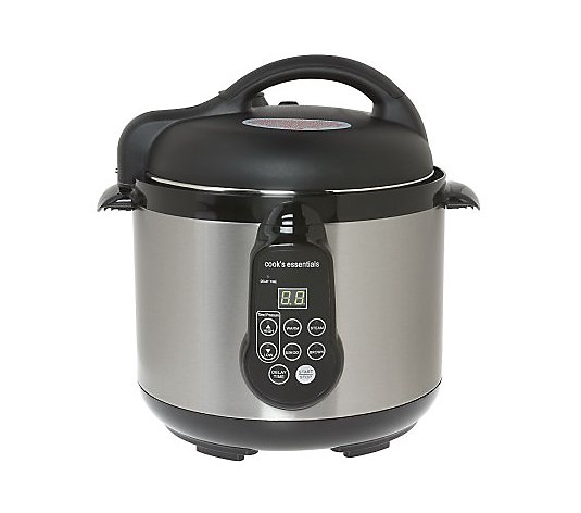 CooksEssentials 4 Qt Digital Stainless Steel Everyday Pressure Cooker 